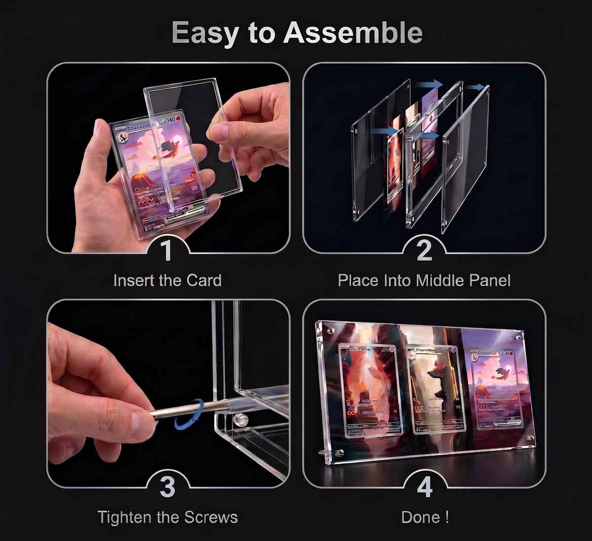 Gogeta 3-Card Panoramic Extended Art Display + Standoff Stand