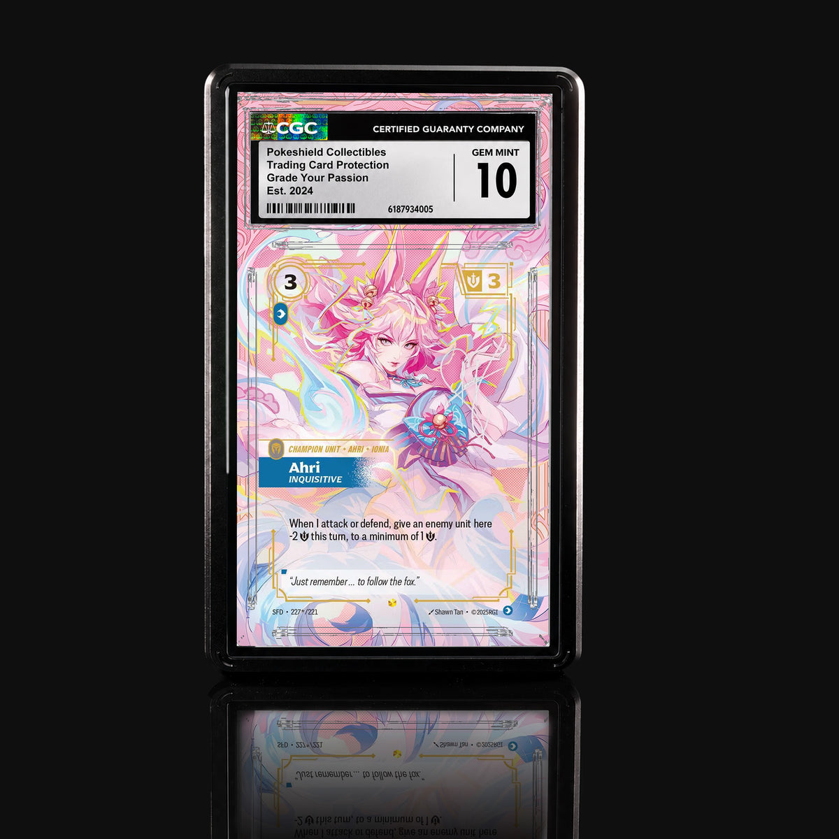 Ahri Inquisitive 227/221 – Riftbound Spiritforged Extended Art Display