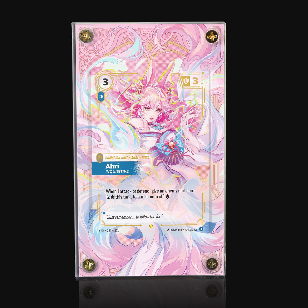 Ahri Inquisitive 227/221 – Riftbound Spiritforged Extended Art Display
