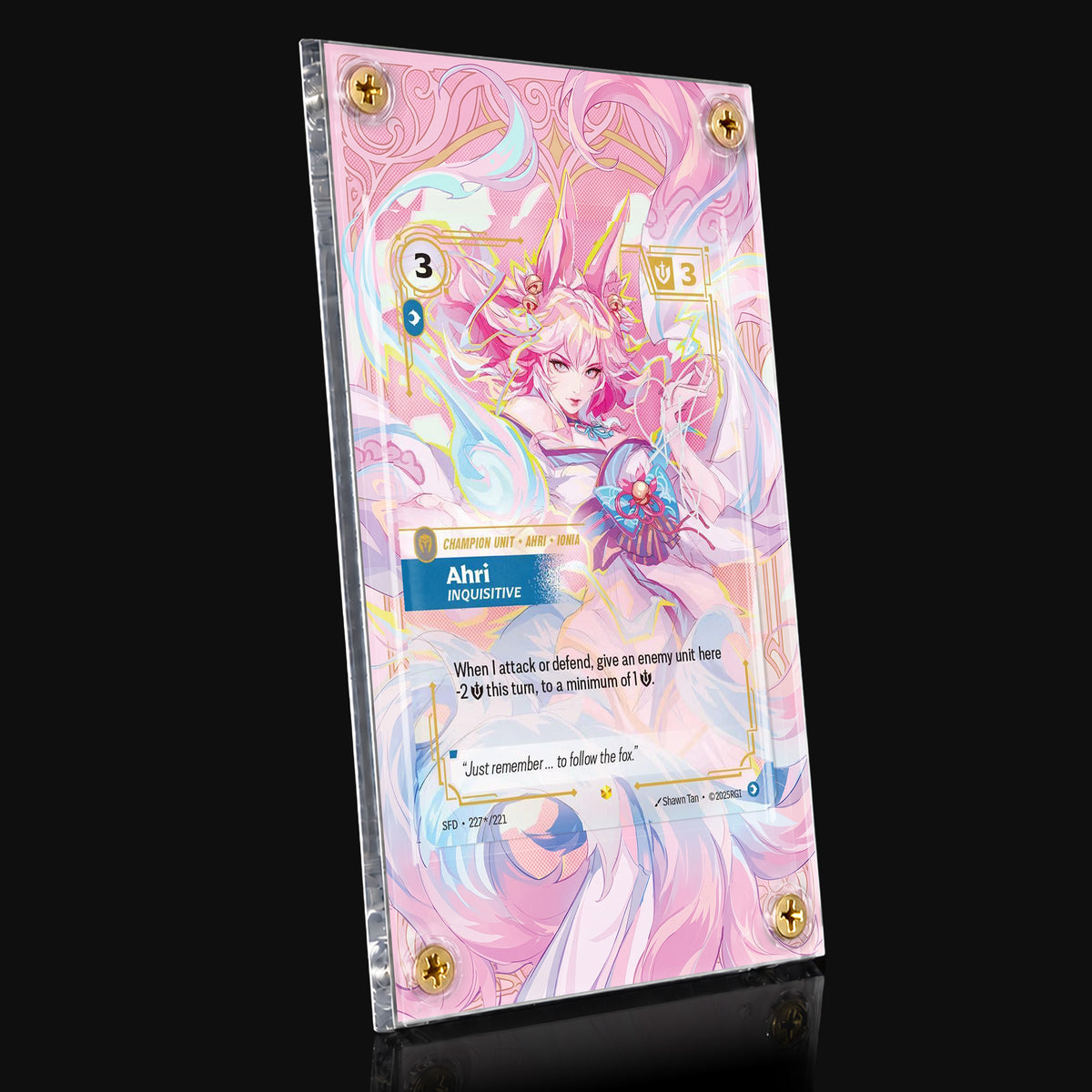 Ahri Inquisitive 227/221 – Riftbound Spiritforged Extended Art Display
