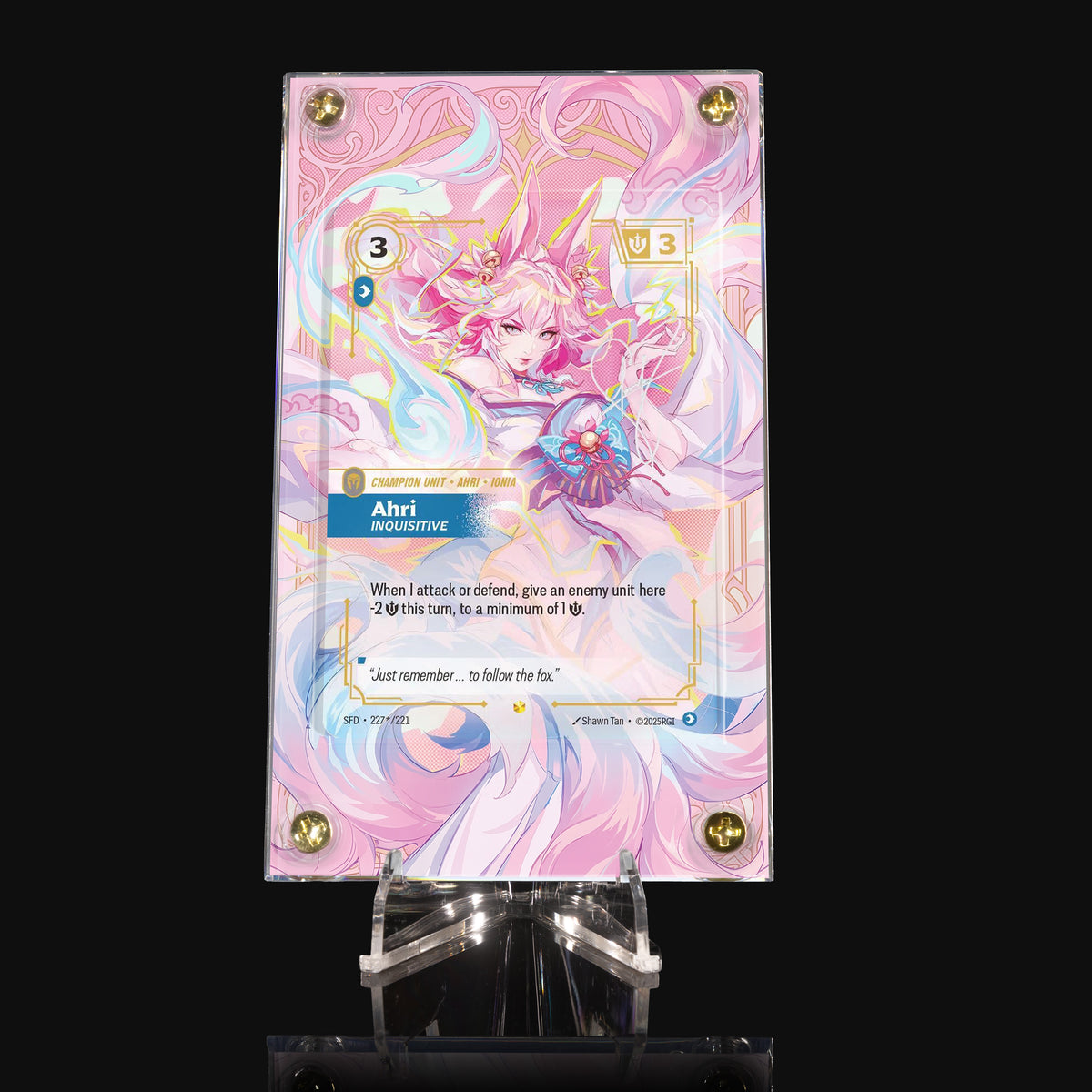 Ahri Inquisitive 227/221 – Riftbound Spiritforged Extended Art Display