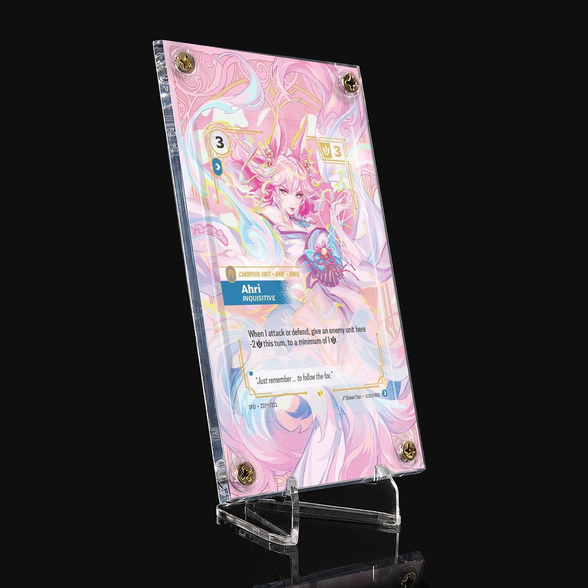 Ahri Inquisitive 227/221 – Riftbound Spiritforged Extended Art Display