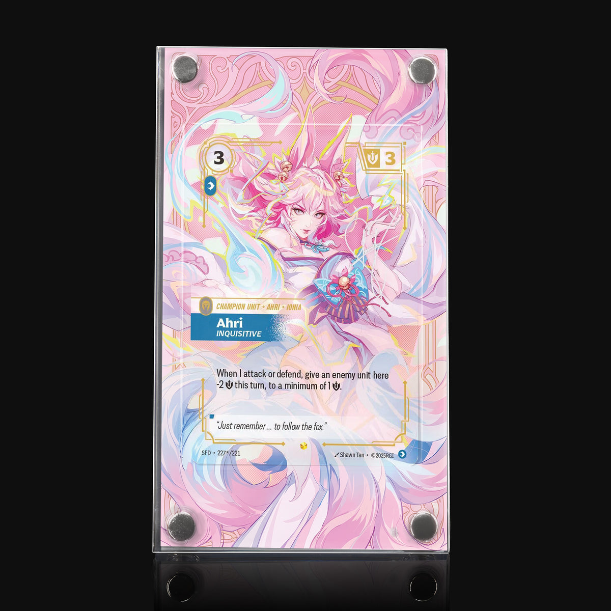 Ahri Inquisitive 227/221 – Riftbound Spiritforged Extended Art Display