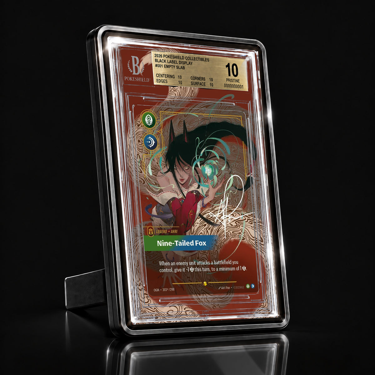 Ahri Nine-Tailed Fox 303*/298 – Riftbound Origins Extended Art Display