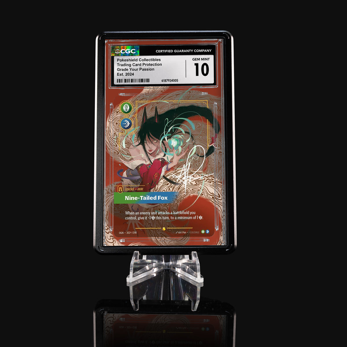 Ahri Nine-Tailed Fox 303*/298 – Riftbound Origins Extended Art Display