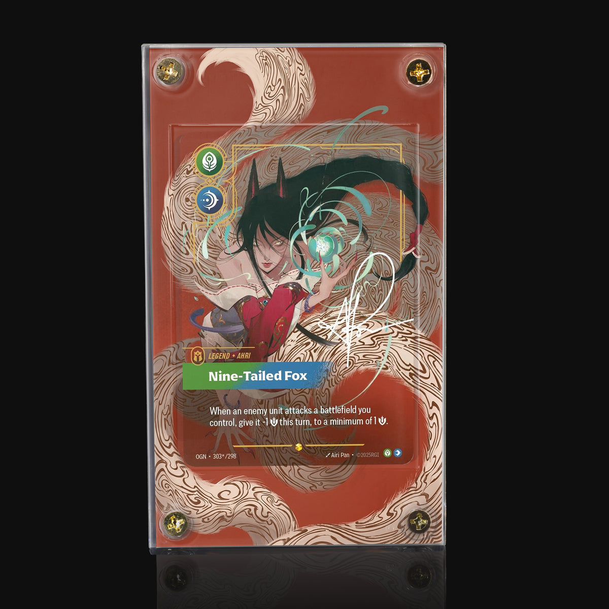 Ahri Nine-Tailed Fox 303*/298 – Riftbound Origins Extended Art Display