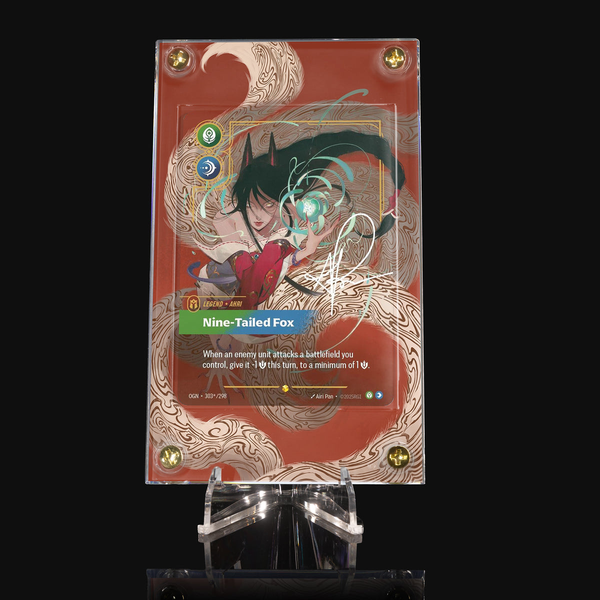 Ahri Nine-Tailed Fox 303*/298 – Riftbound Origins Extended Art Display