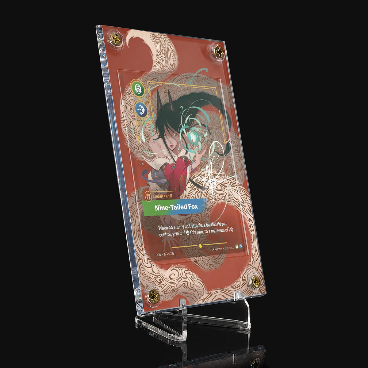 Ahri Nine-Tailed Fox 303*/298 – Riftbound Origins Extended Art Display