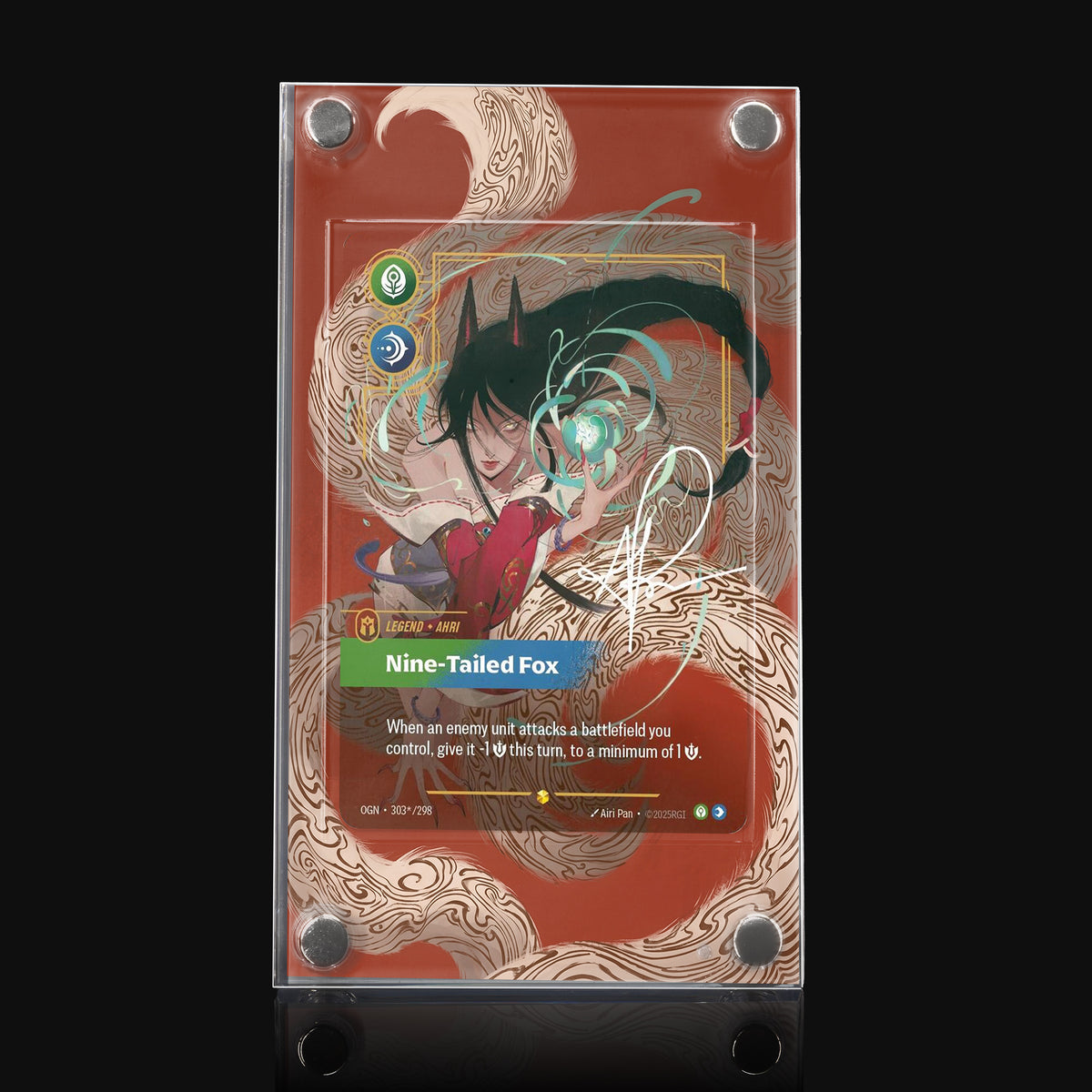 Ahri Nine-Tailed Fox 303*/298 – Riftbound Origins Extended Art Display
