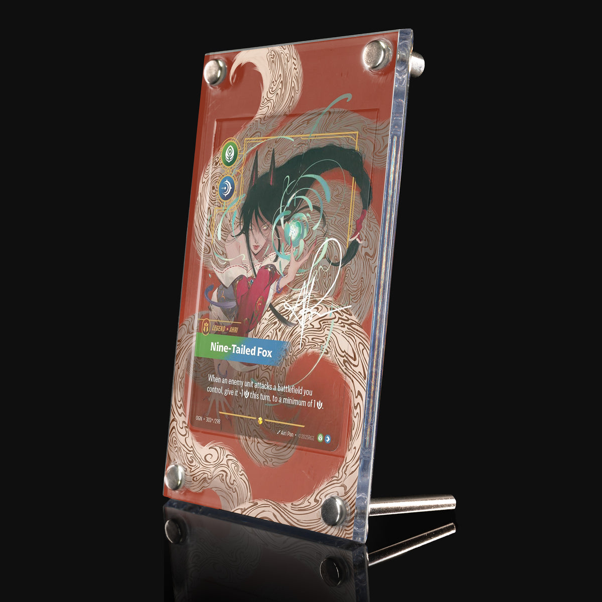 Ahri Nine-Tailed Fox 303*/298 – Riftbound Origins Extended Art Display