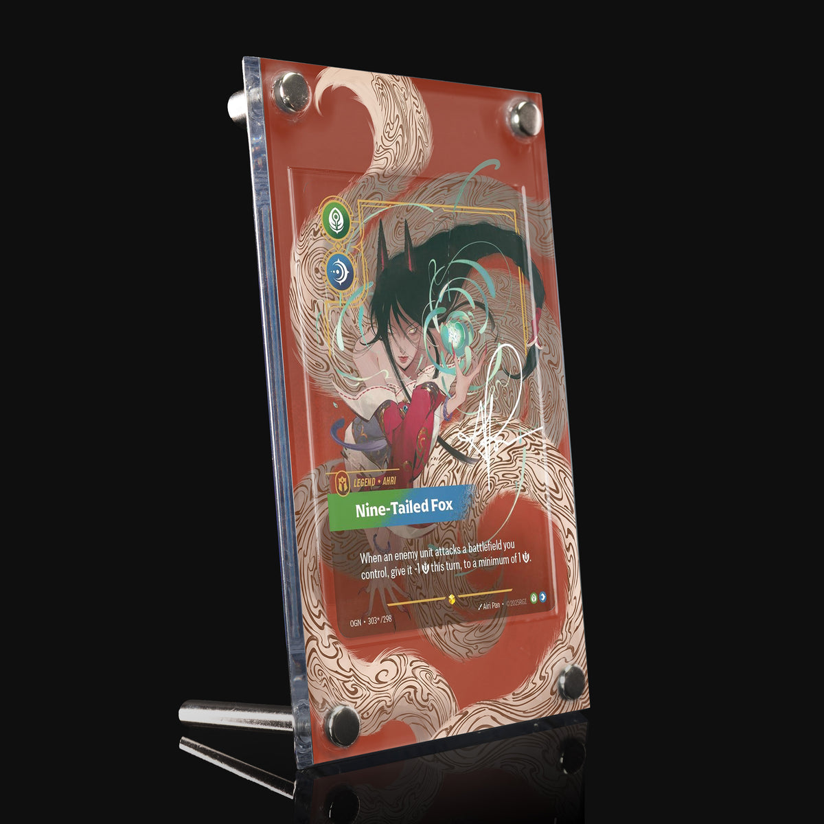 Ahri Nine-Tailed Fox 303*/298 – Riftbound Origins Extended Art Display
