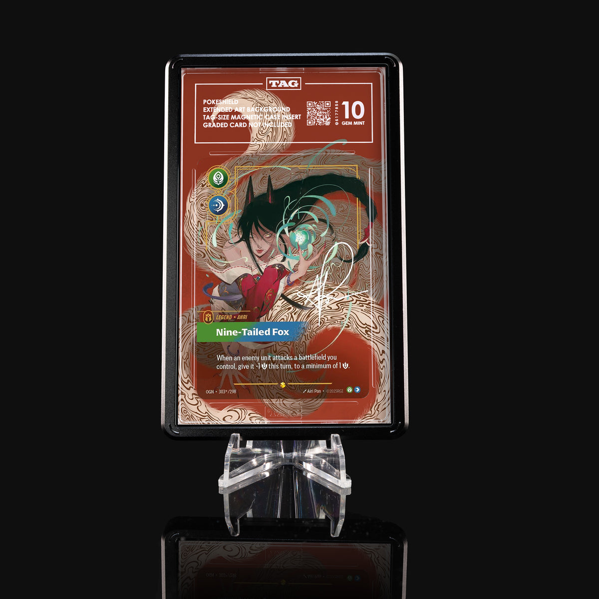 Ahri Nine-Tailed Fox 303*/298 – Riftbound Origins Extended Art Display