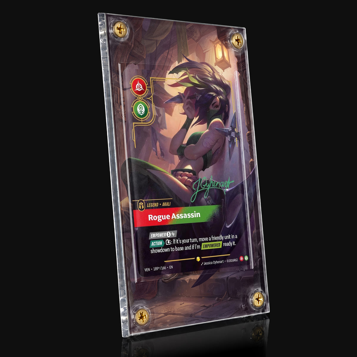 Akali Rogue Assassin VEN 189★/166 Extended Art Display