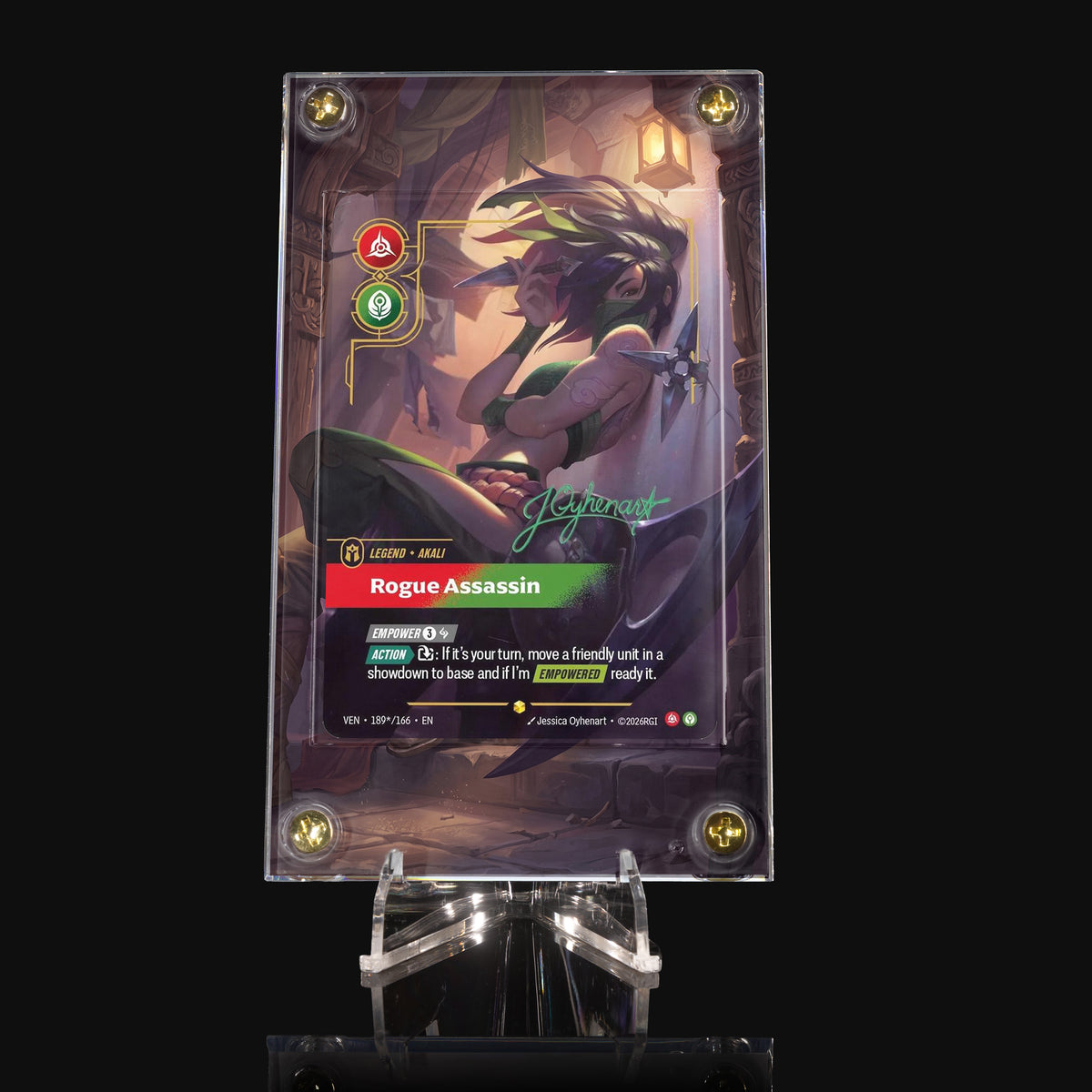 Akali Rogue Assassin VEN 189★/166 Extended Art Display