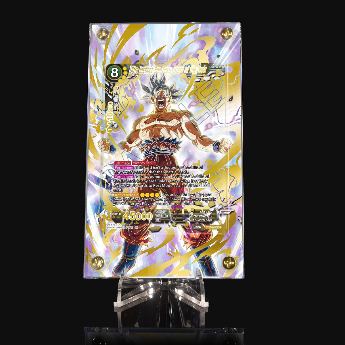 Ultra Instinct Son Goku State of the Gods BT23-140 SCR Extended Art Display