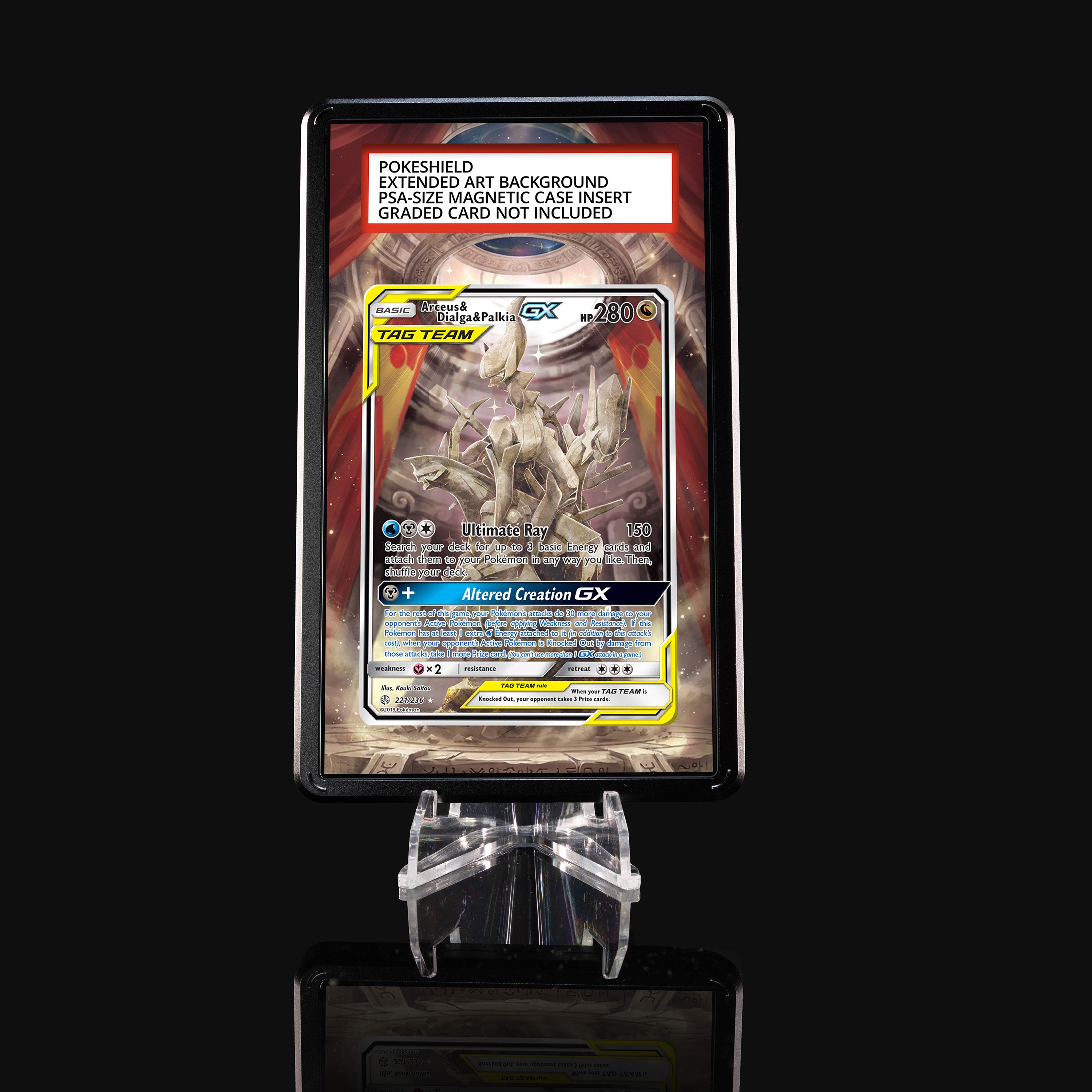 Arceus & Dialga & Palkia GX 221 Extended Art Display