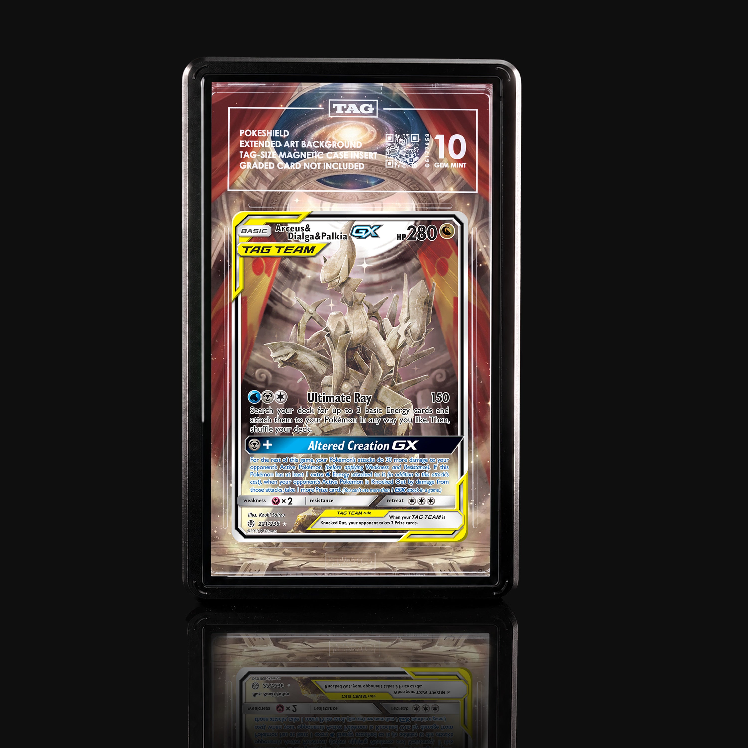 Arceus & Dialga & Palkia GX 221 Extended Art Display