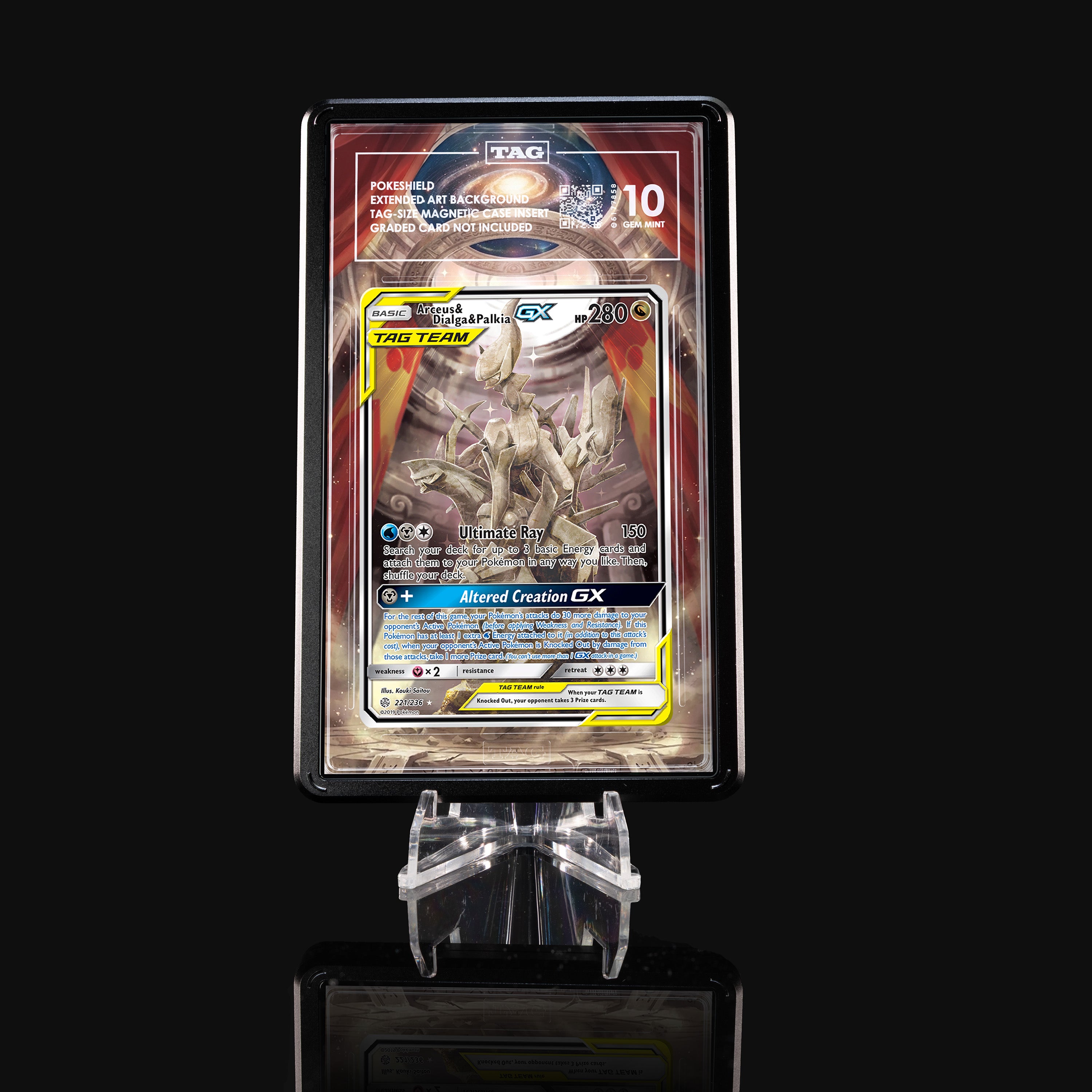 Arceus & Dialga & Palkia GX 221 Extended Art Display