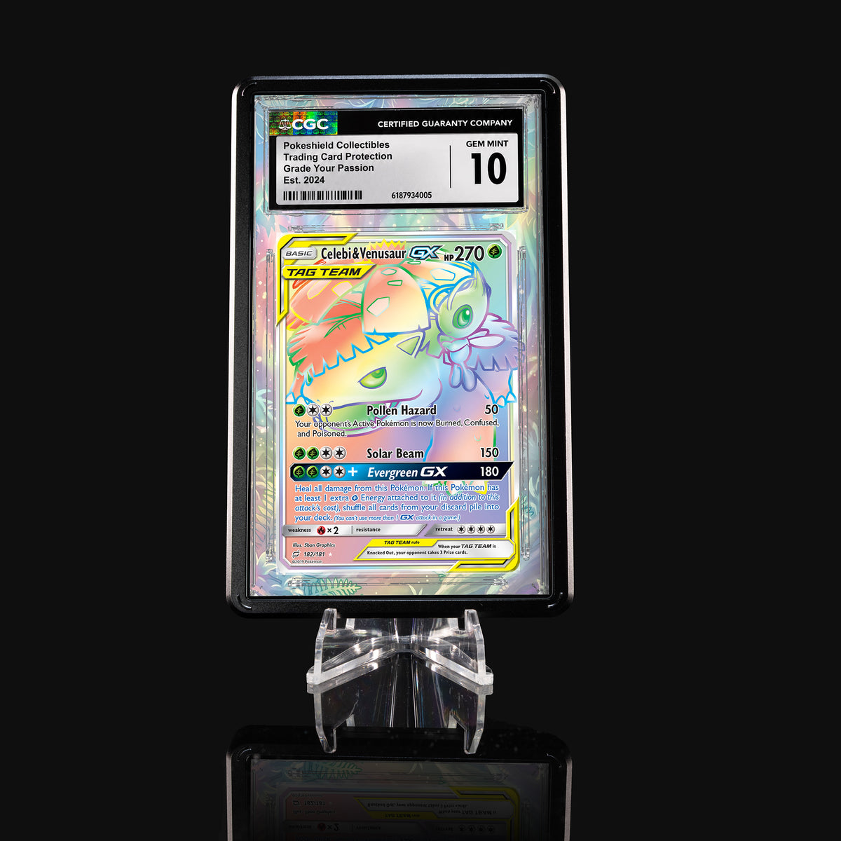 Celebi & Venusaur GX 182 Extended Art Display