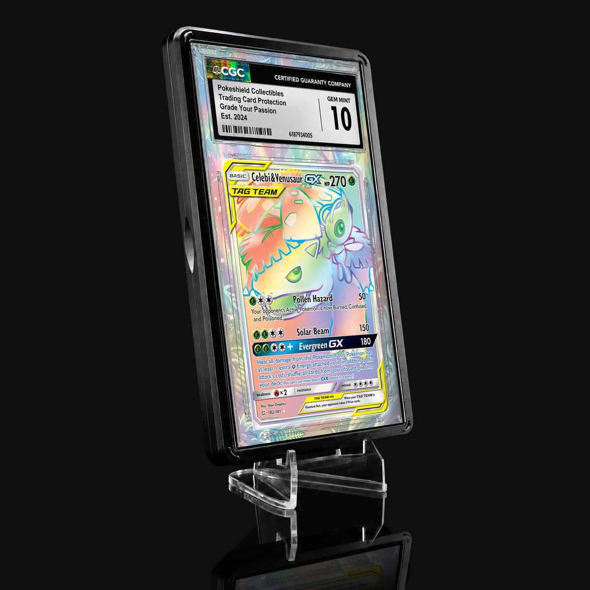 Celebi & Venusaur GX 182 Extended Art Display