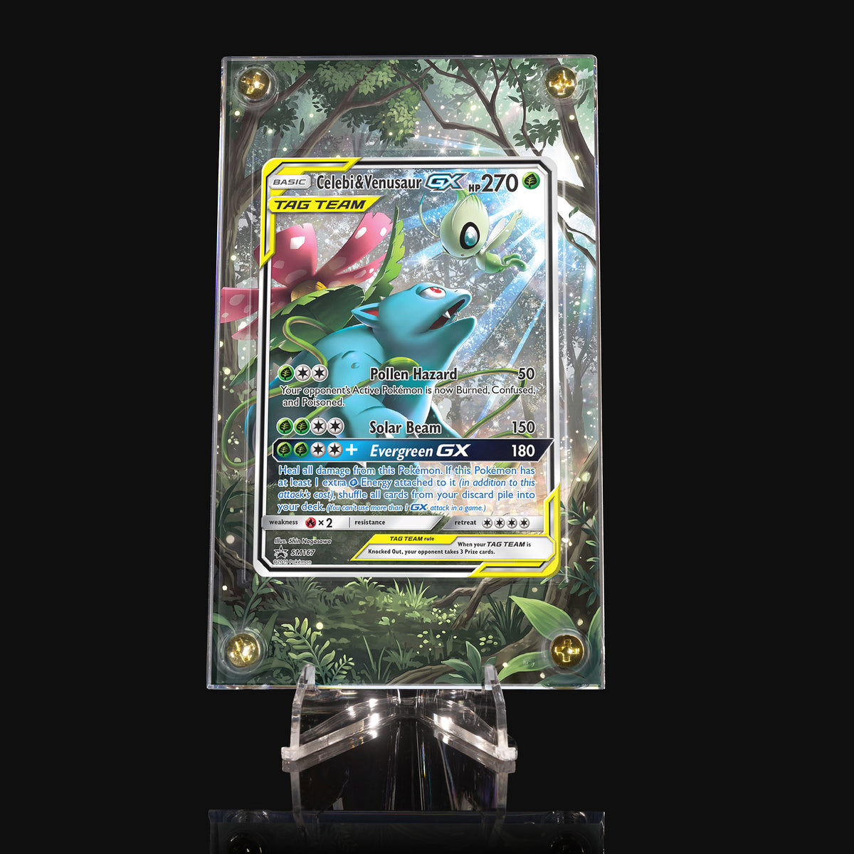 Celebi & Venusaur GX SM167 Extended Art Display