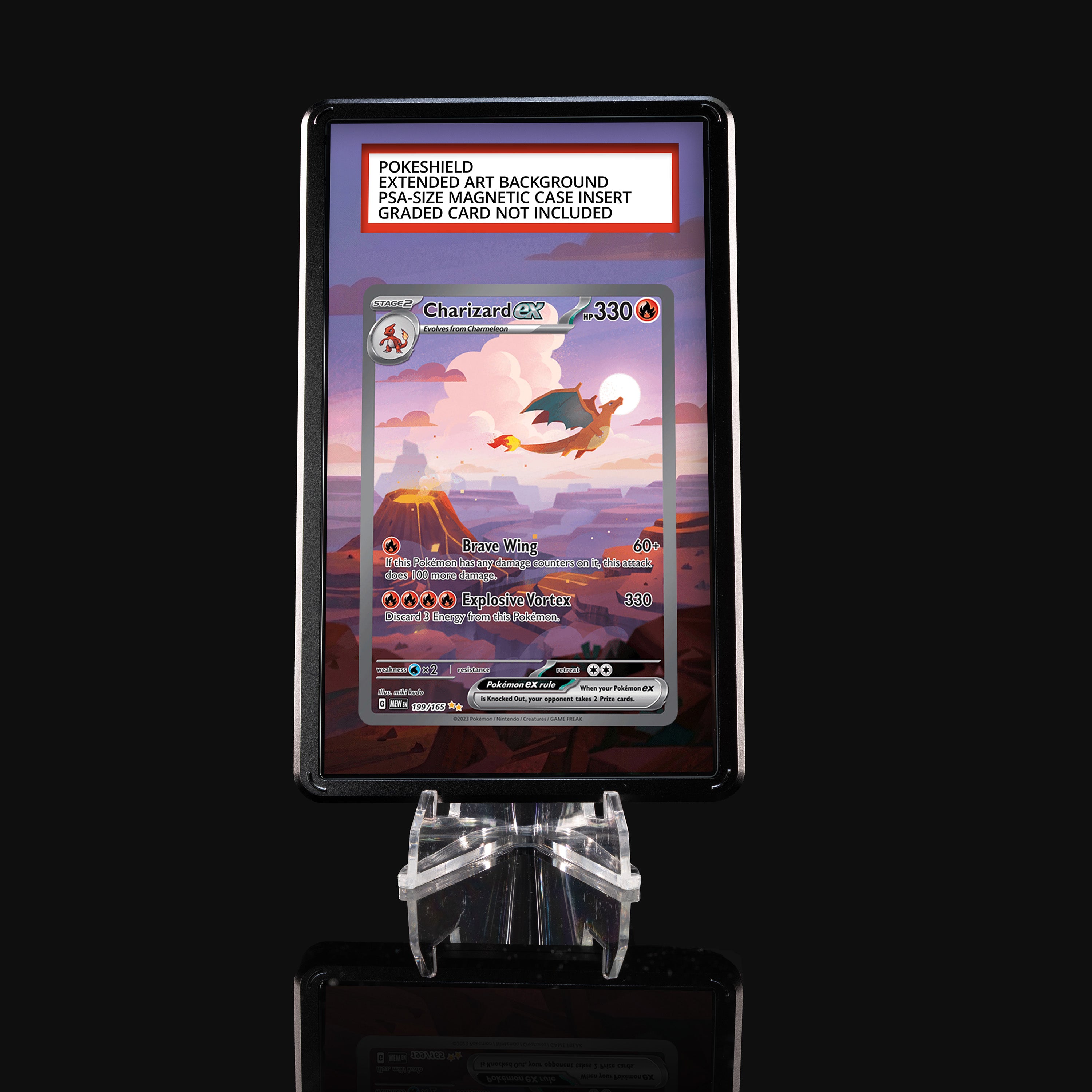 Charizard ex 199 Extended Art Display