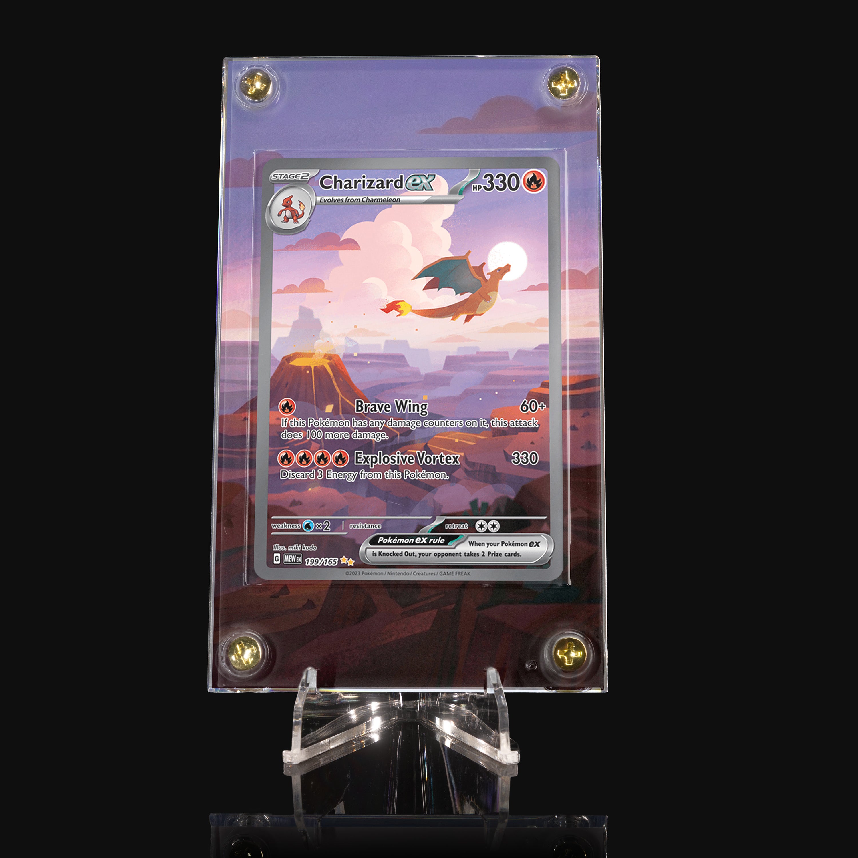 Charizard ex 199 Extended Art Display