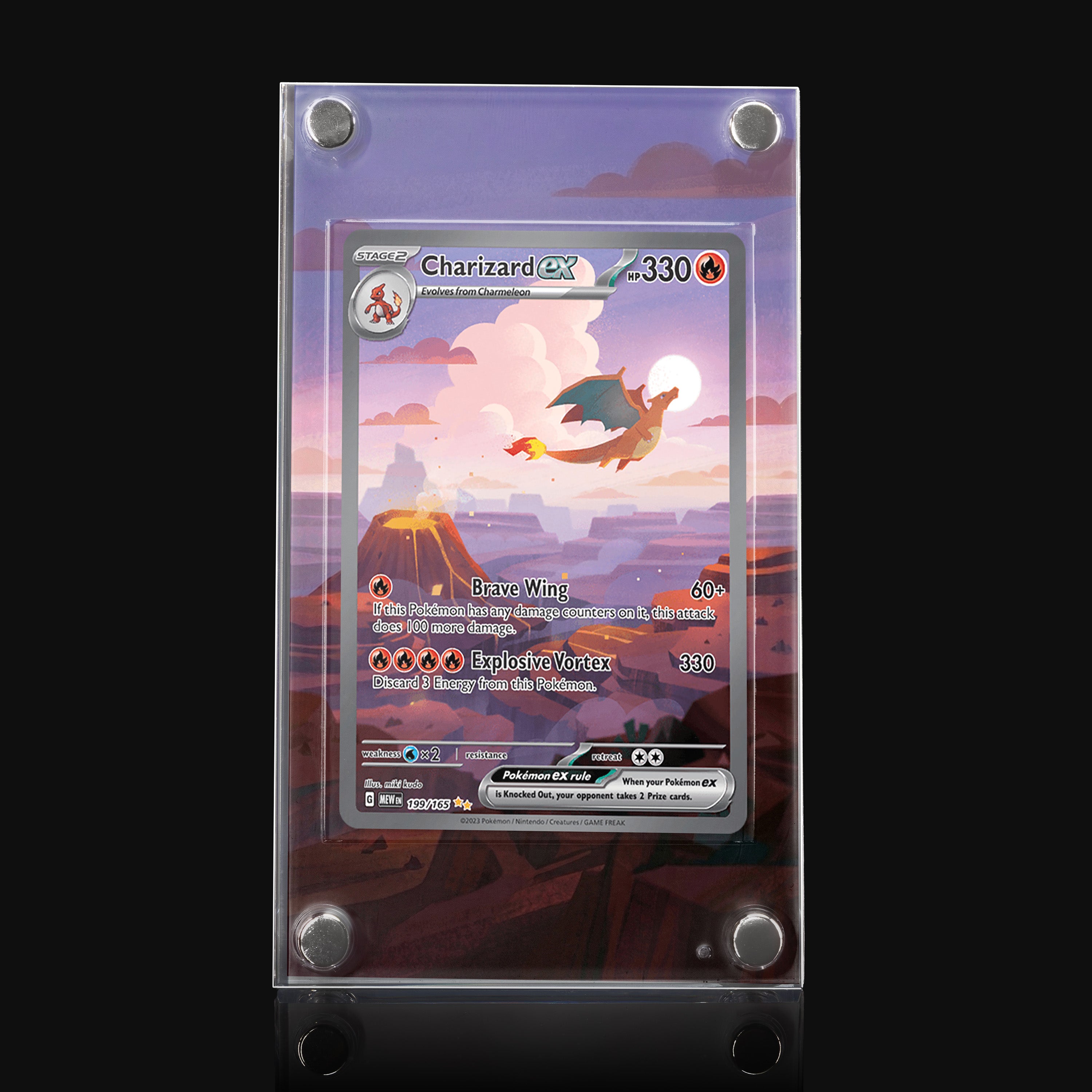 Charizard ex 199 Extended Art Display
