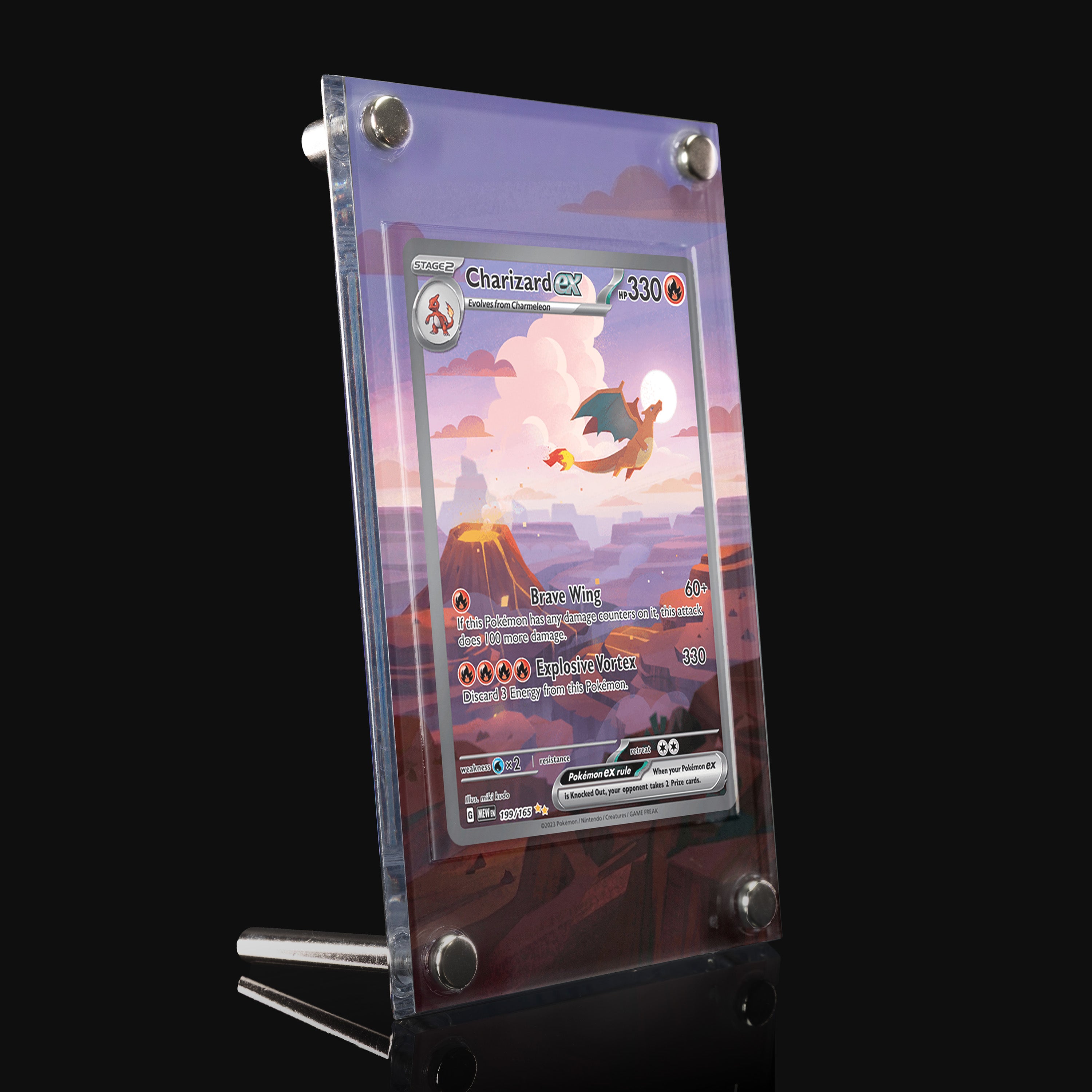 Charizard ex 199 Extended Art Display