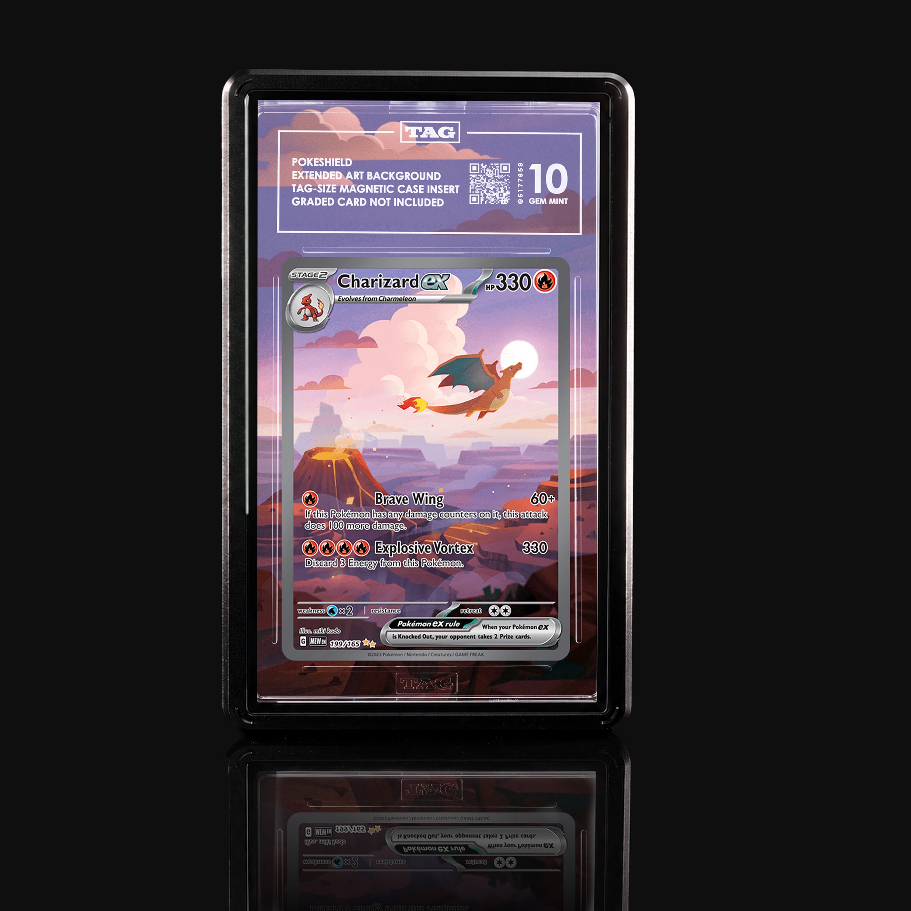 Charizard ex 199 Extended Art Display