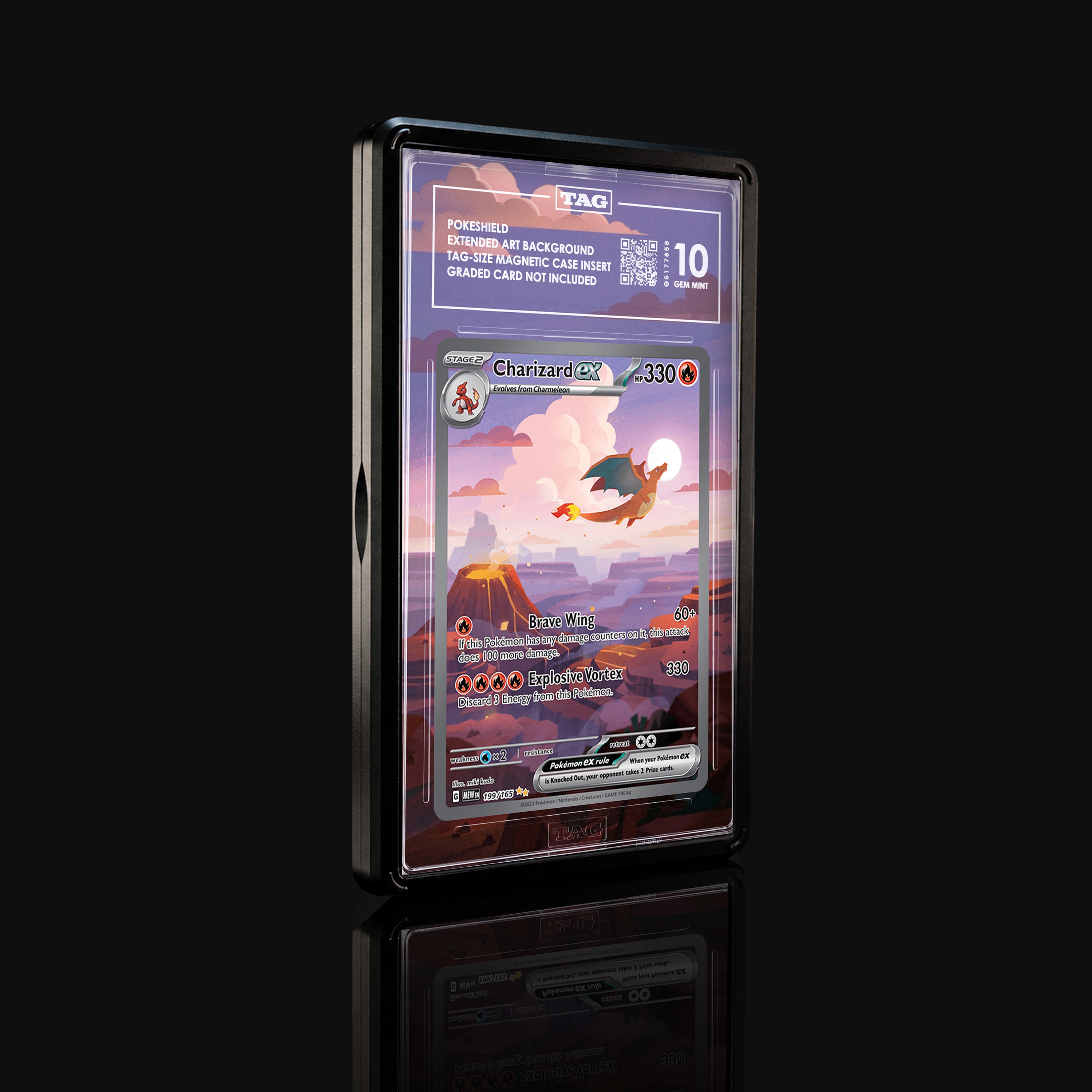 Charizard ex 199 Extended Art Display