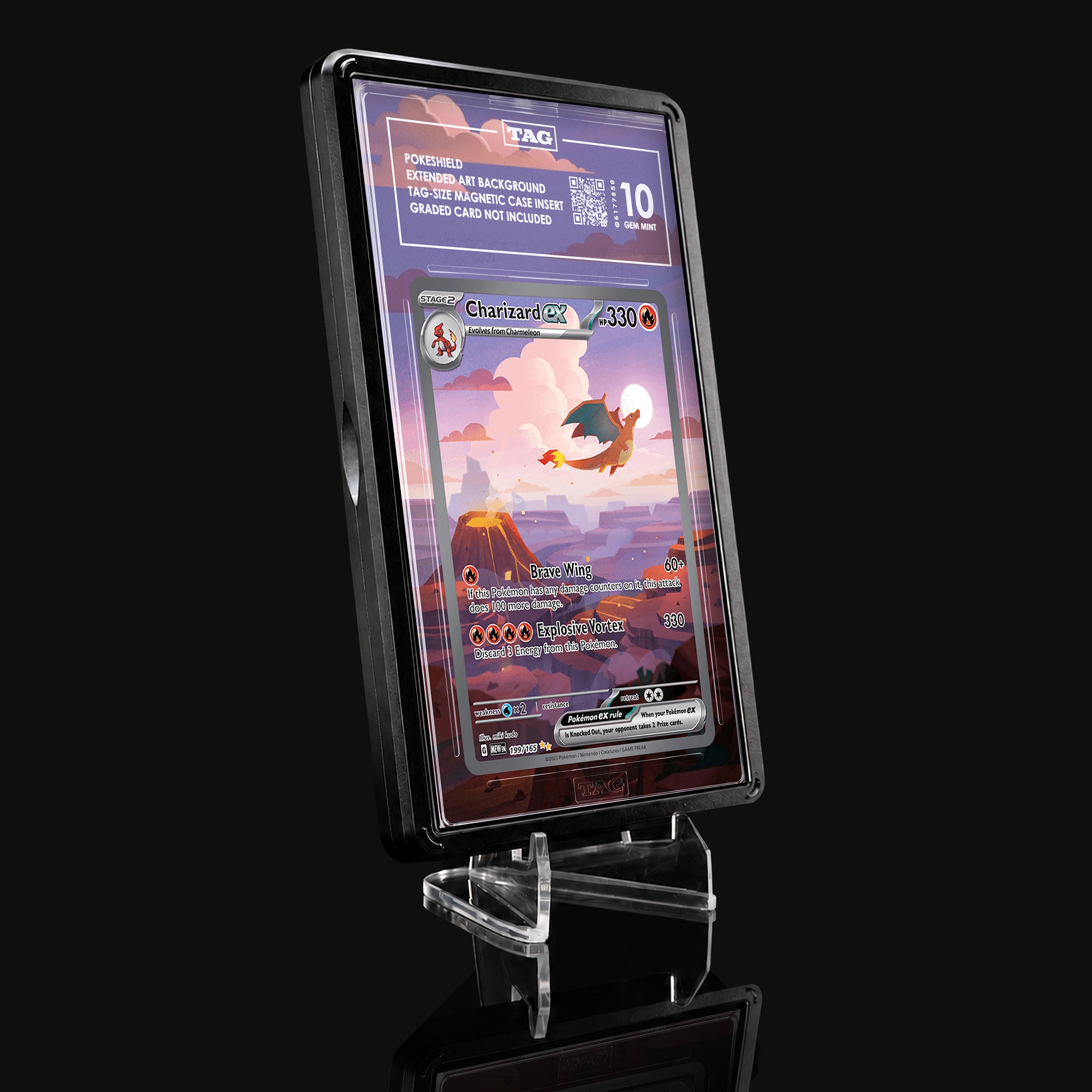 Charizard ex 199 Extended Art Display