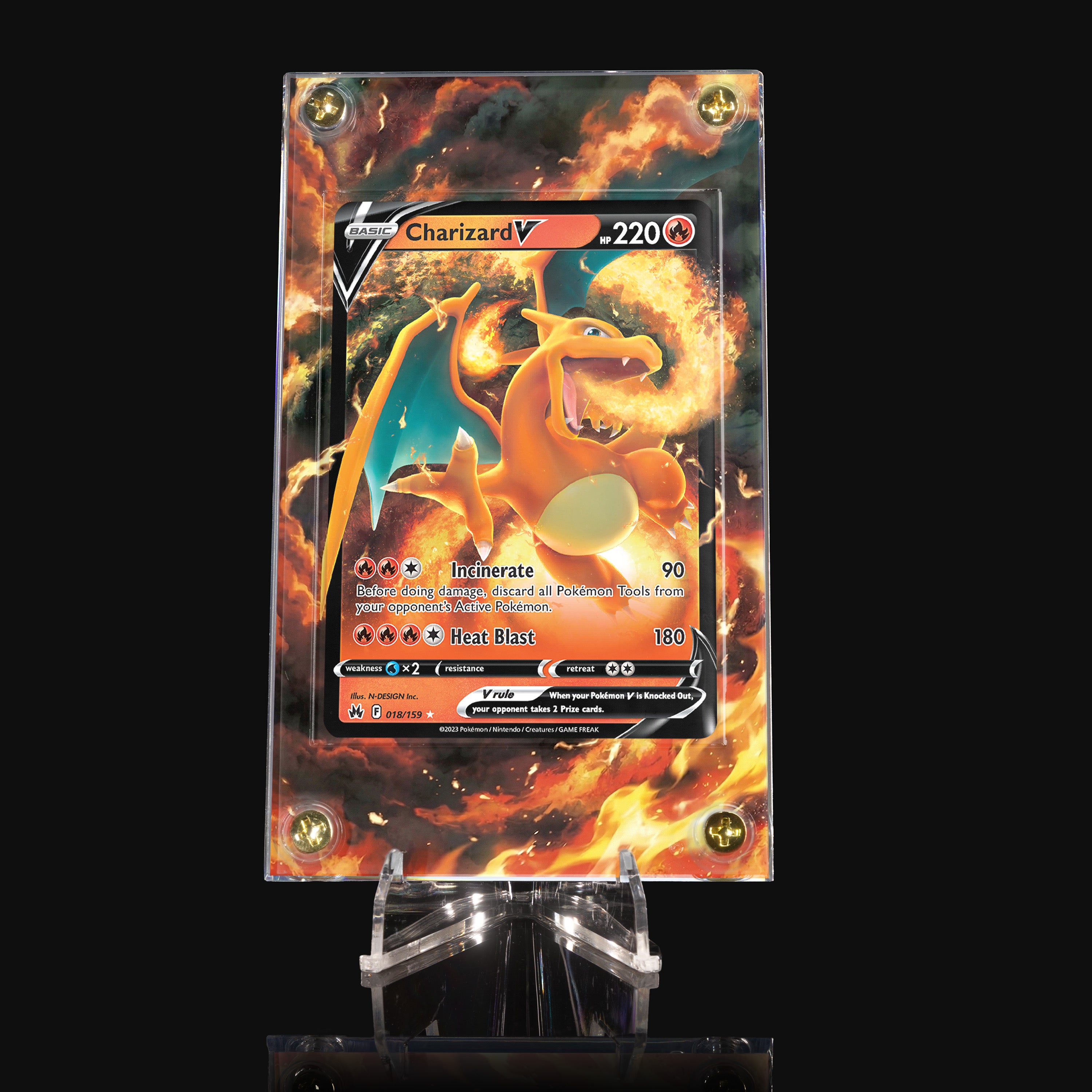 Charizard V 018 Extended Art Display