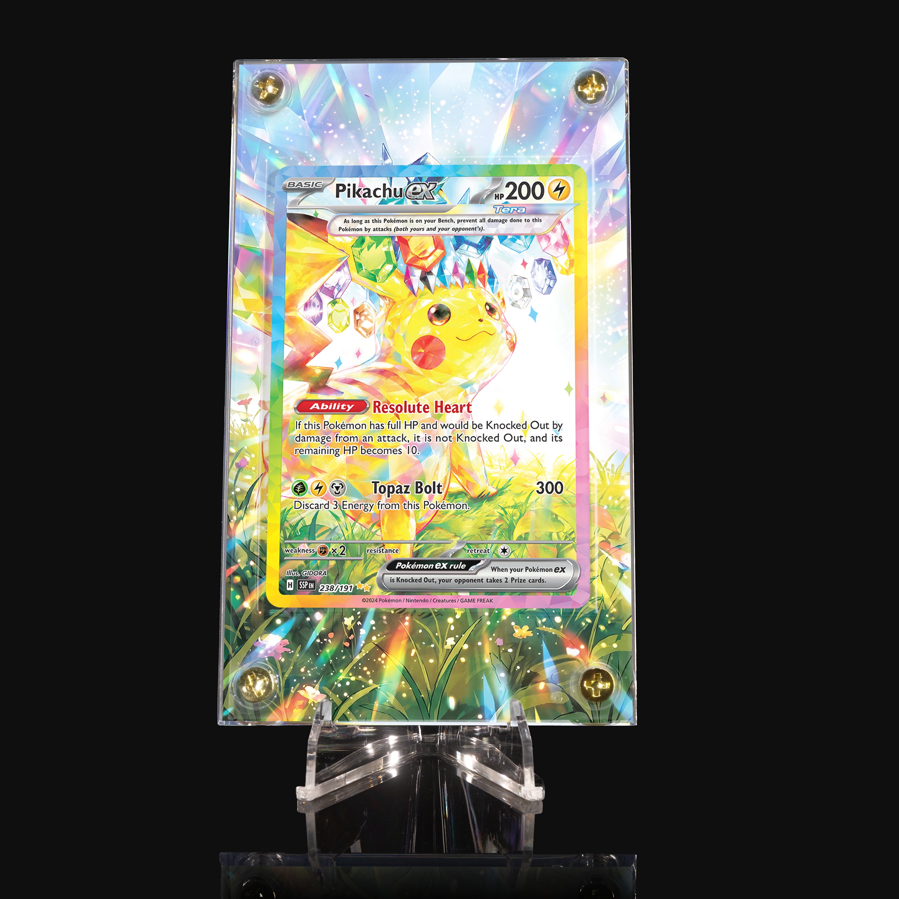 Pikachu ex 238 Extended Art Display