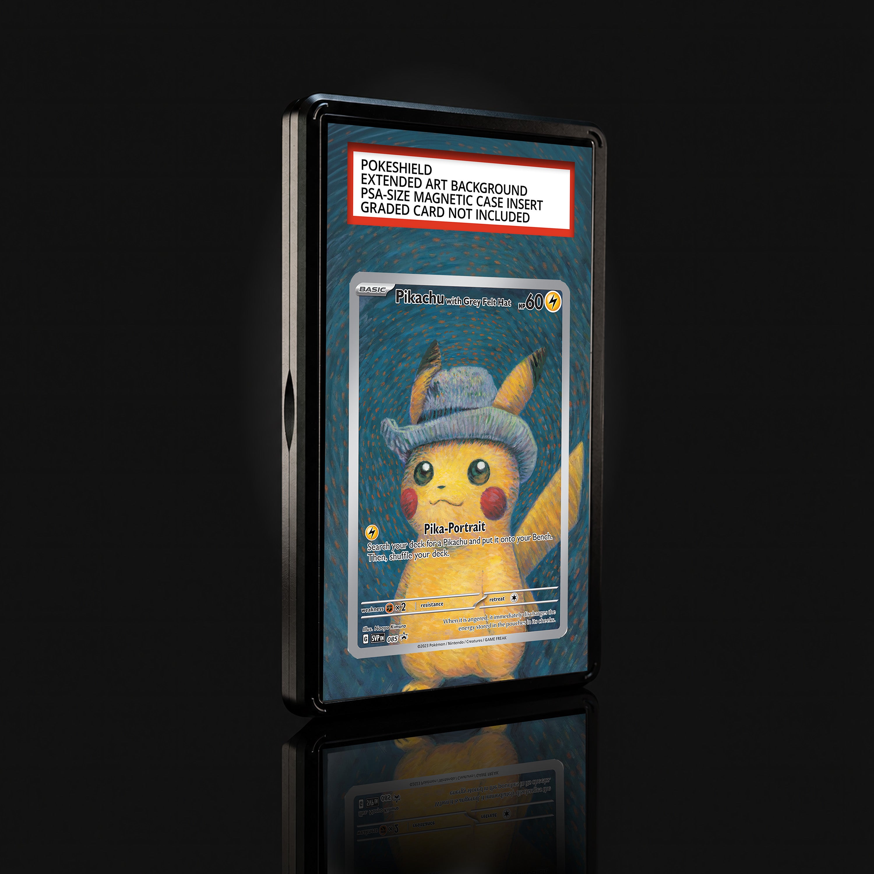 Pikachu with Grey Felt Hat 085 Extended Art Display