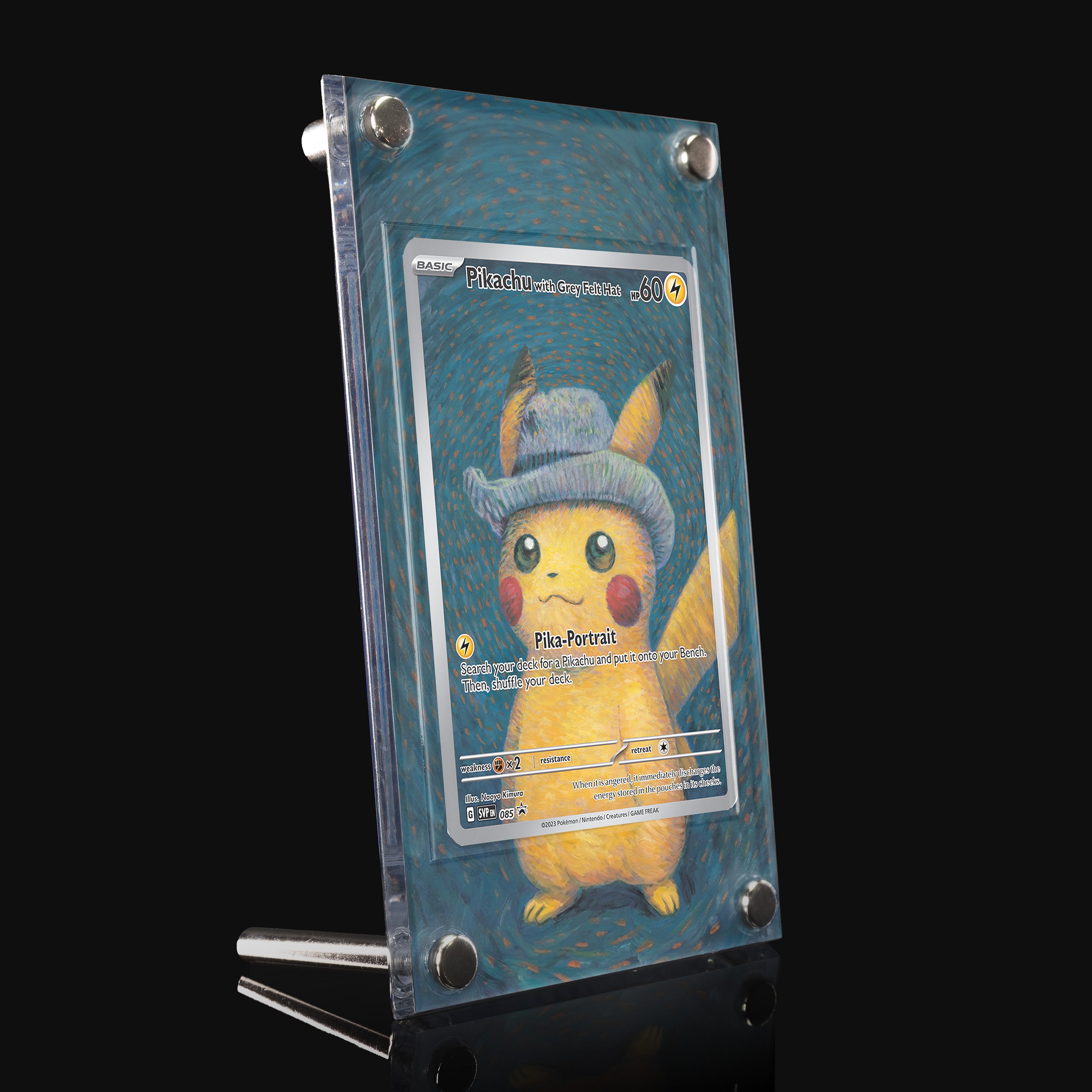 Pikachu with Grey Felt Hat 085 Extended Art Display