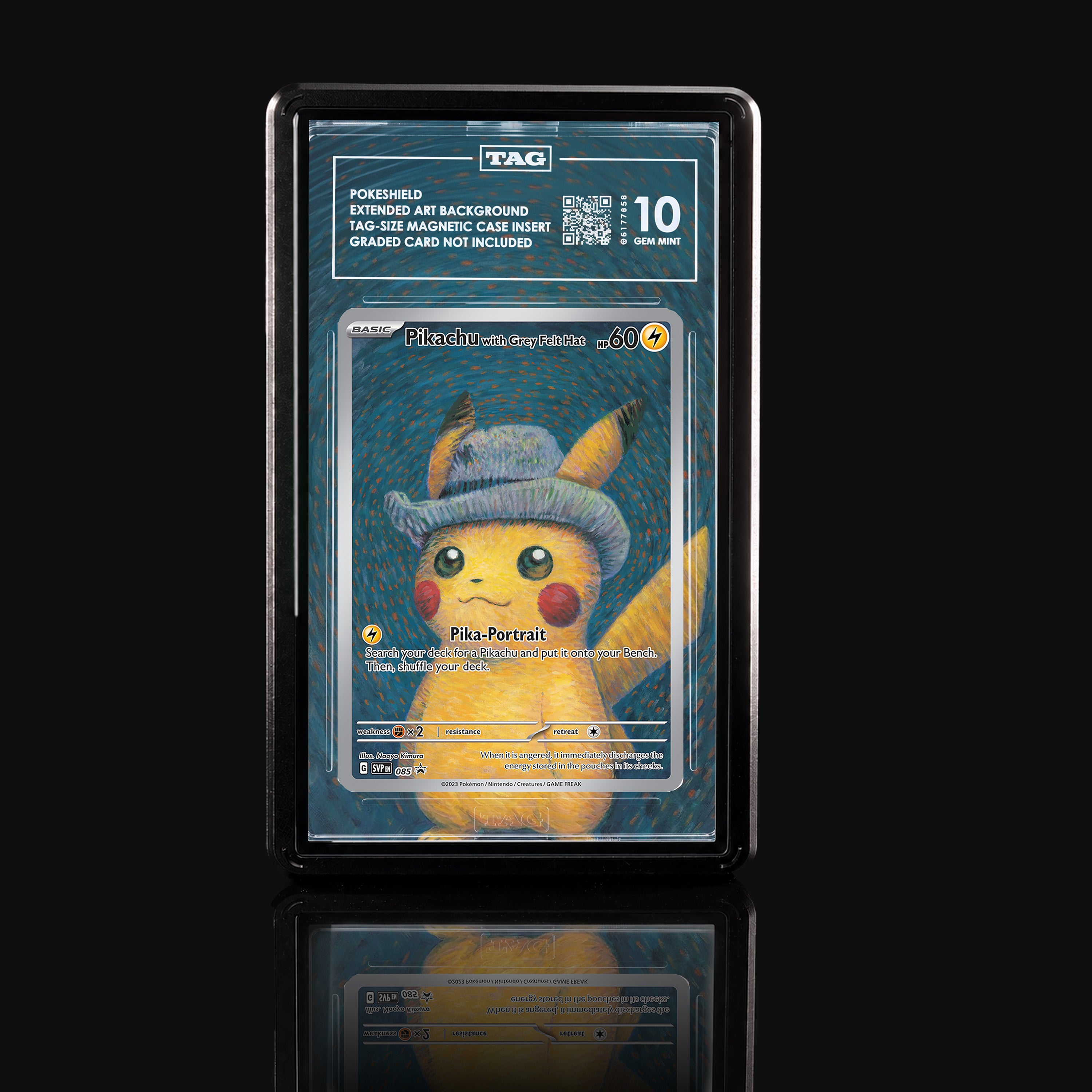 Pikachu with Grey Felt Hat 085 Extended Art Display