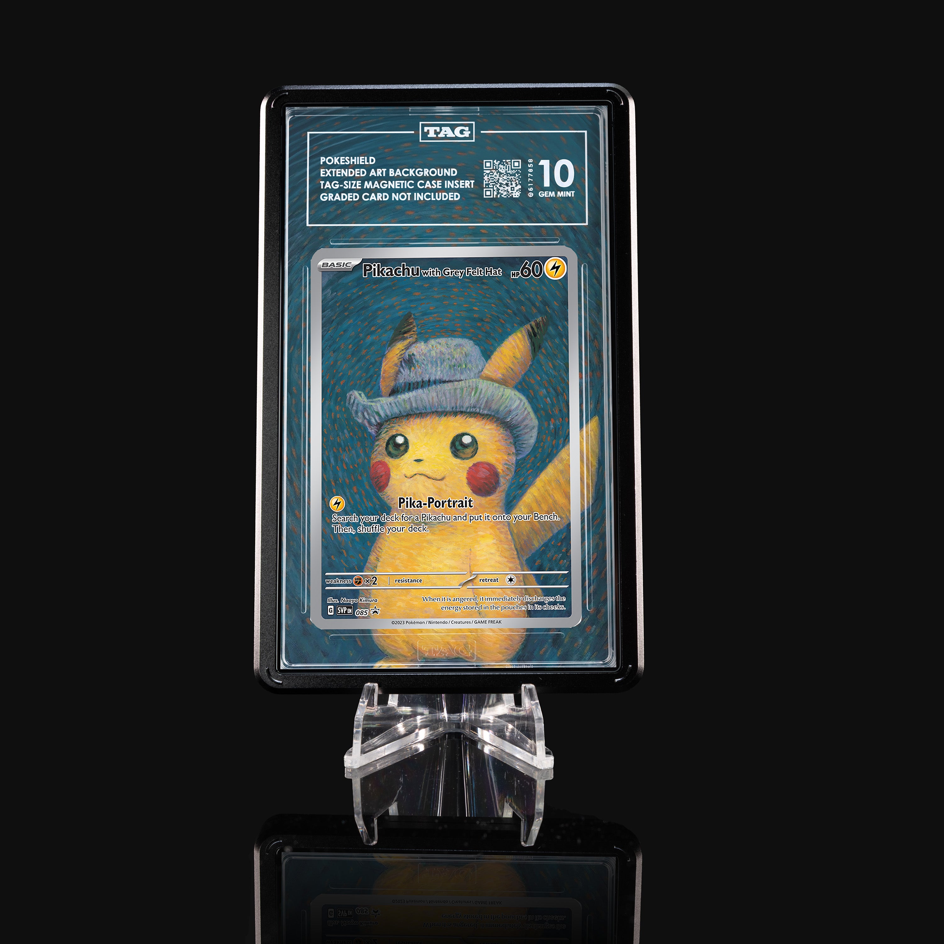 Pikachu with Grey Felt Hat 085 Extended Art Display