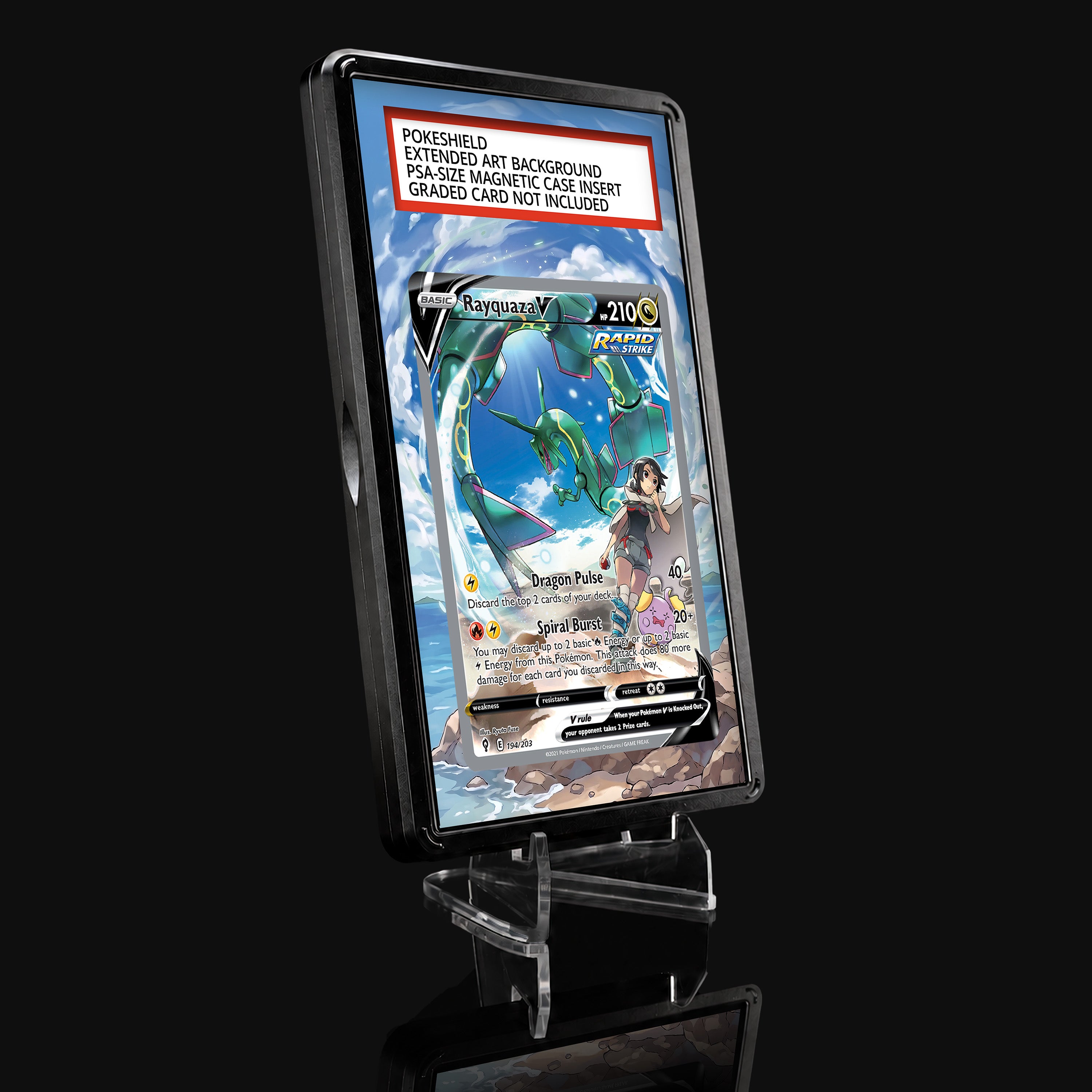 Rayquaza V 194 Extended Art Display