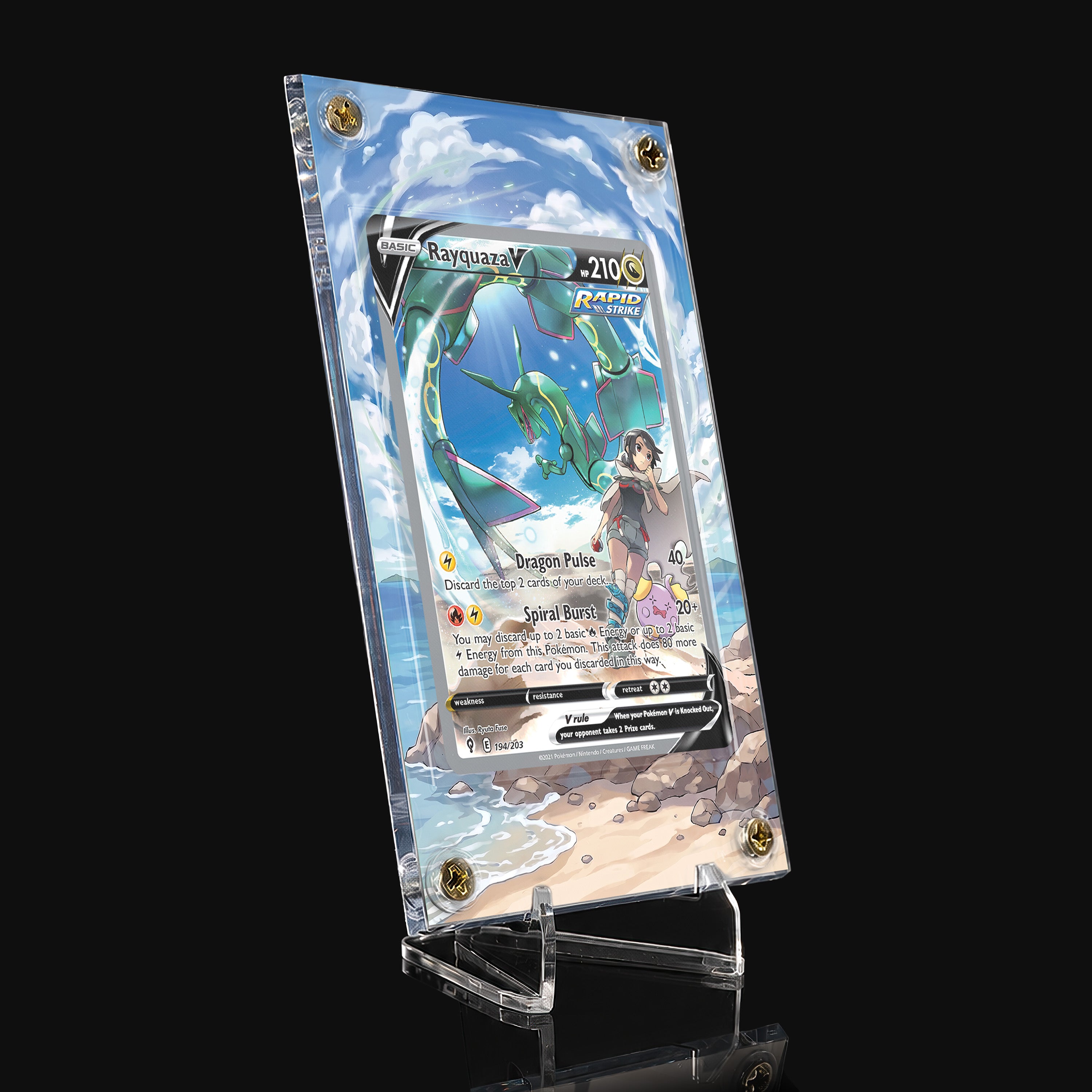 Rayquaza V 194 Extended Art Display