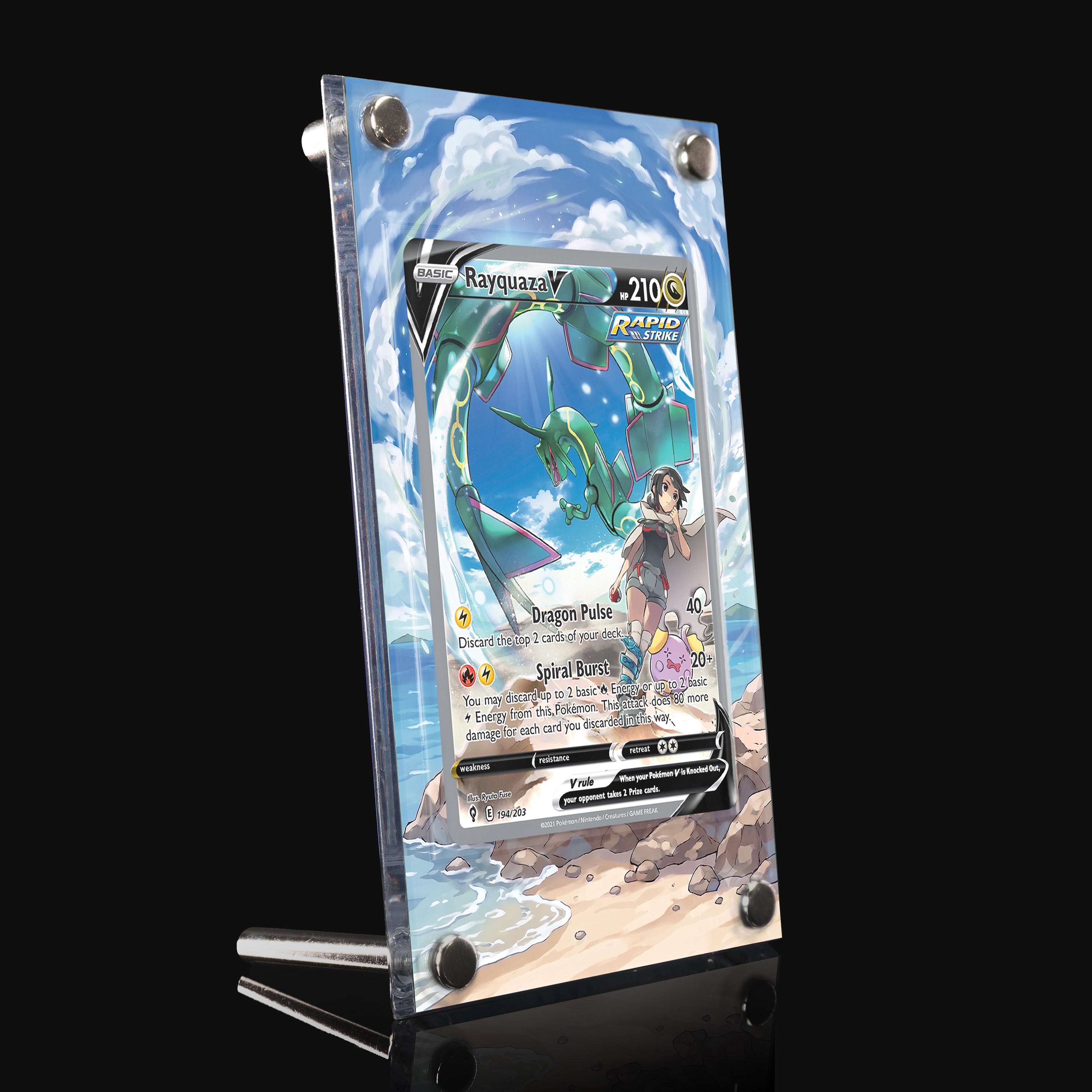 Rayquaza V 194 Extended Art Display