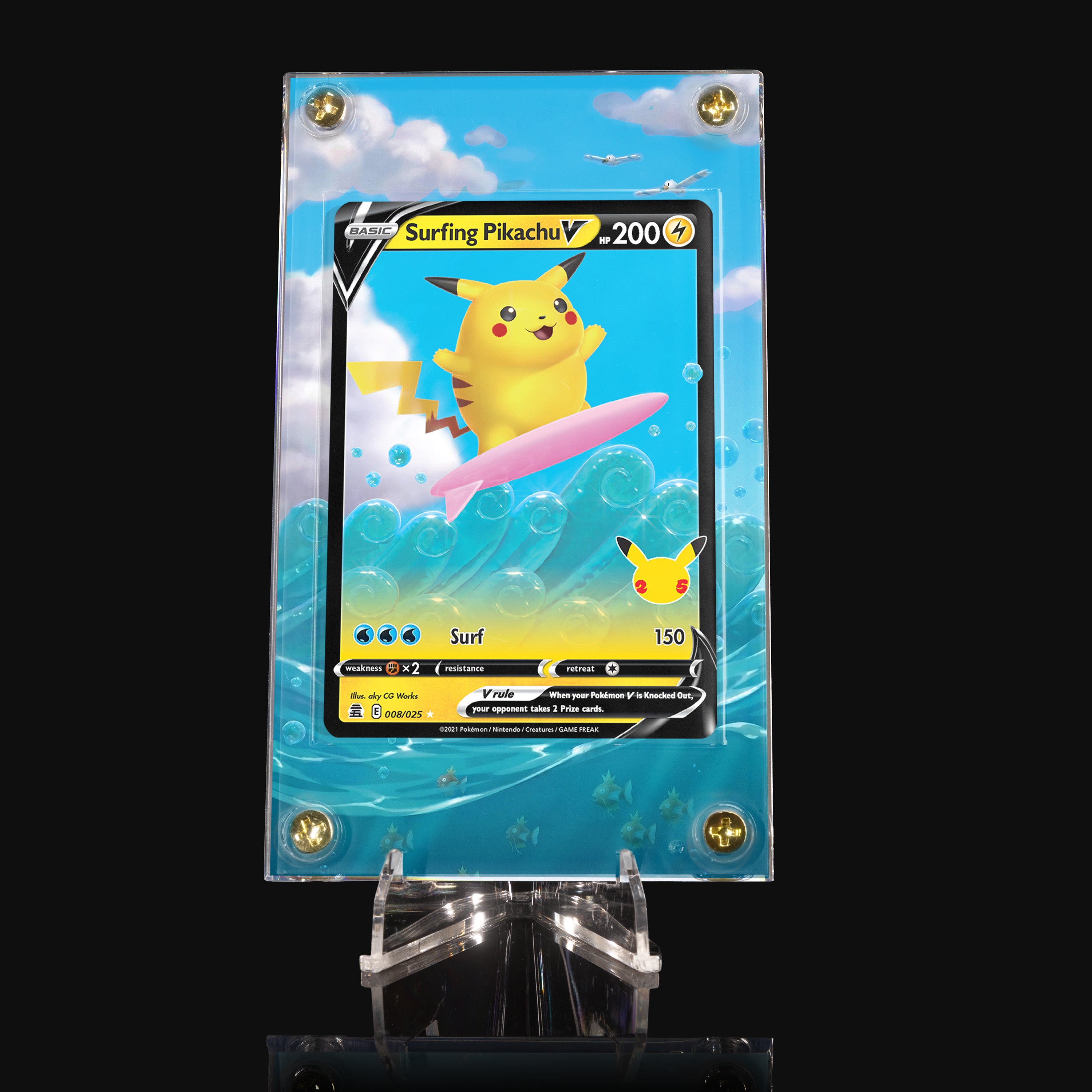 Surfing Pikachu V 008 Extended Art Display