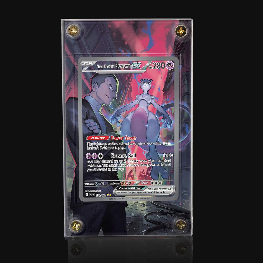 Team Rocket's Mewtwo ex 231 Pokemon Extended Art Display