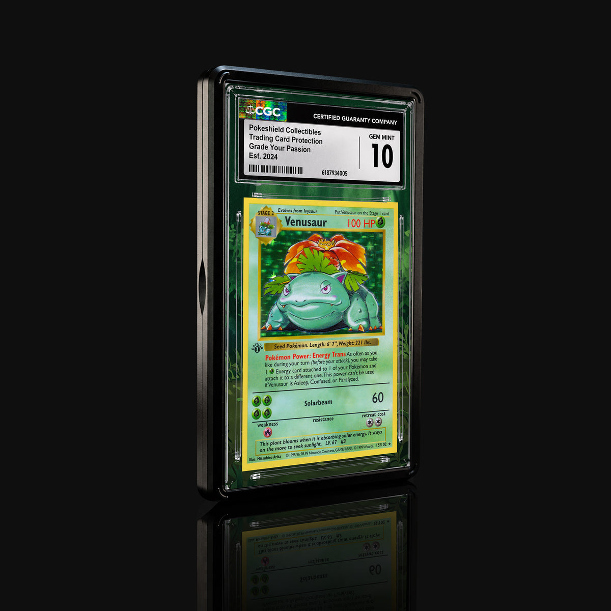 Venusaur 15/102 Base Set Extended Art Display