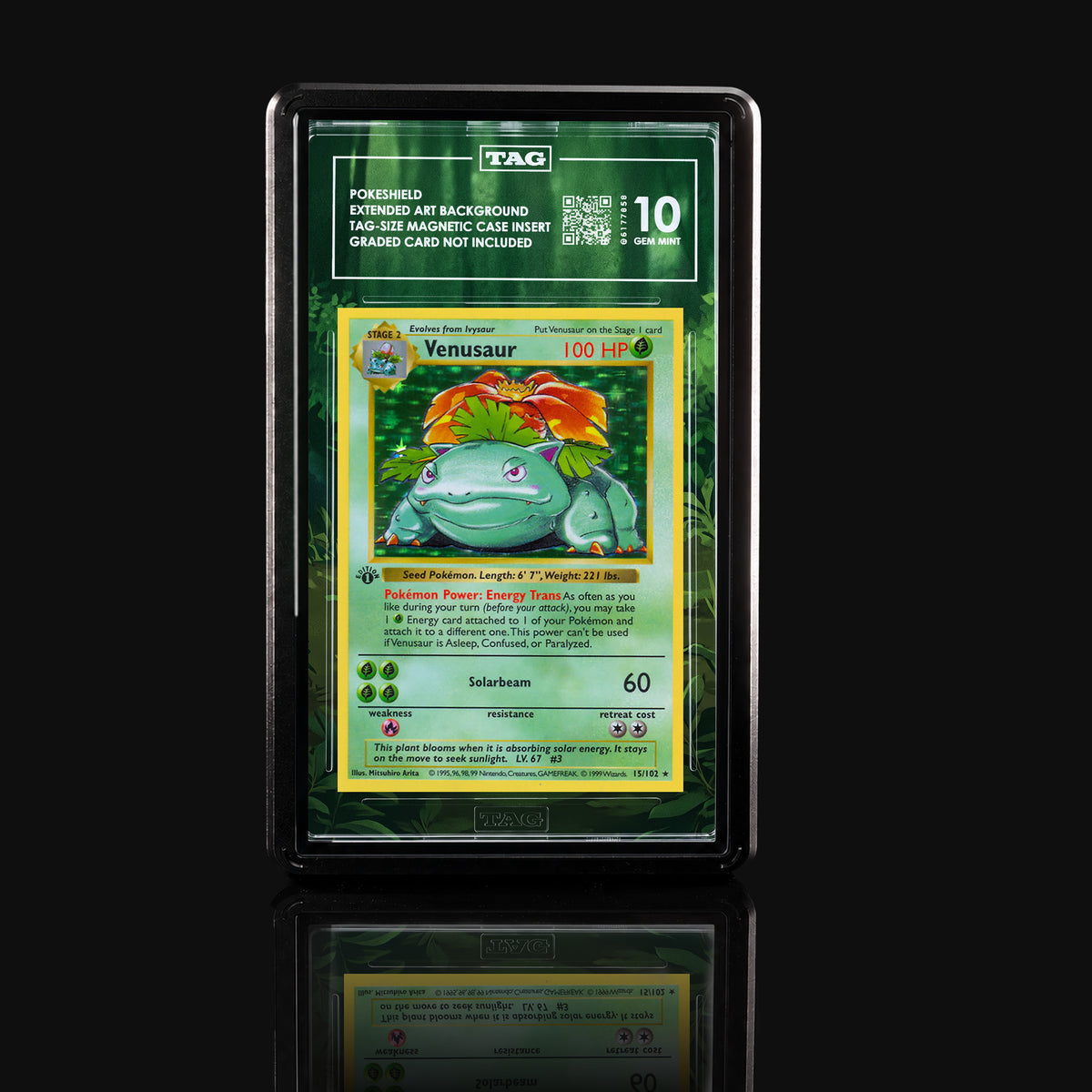 Venusaur 15/102 Base Set Extended Art Display