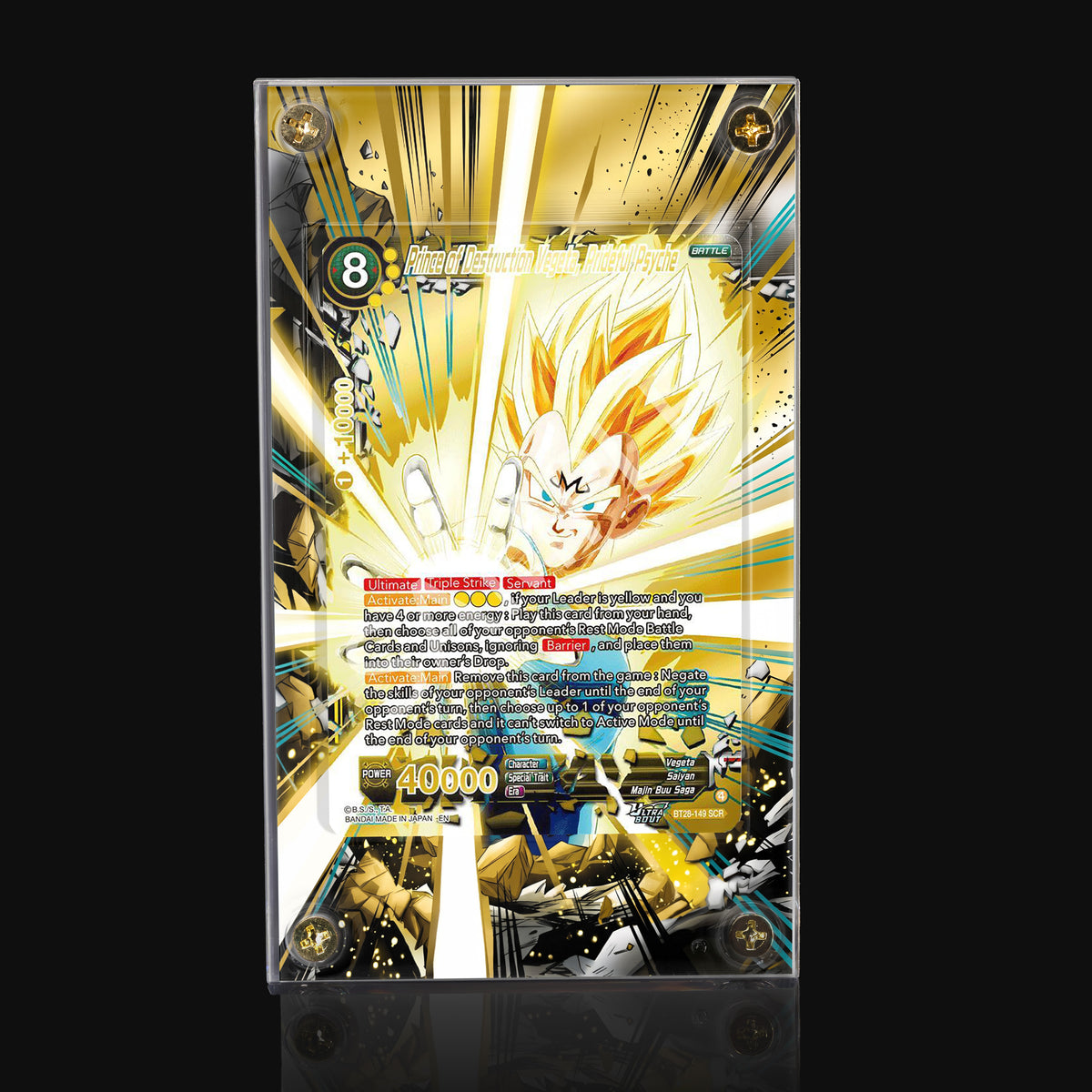 Prince of Destruction Vegeta Prideful Psyche BT28-149 SCR Extended Art Display