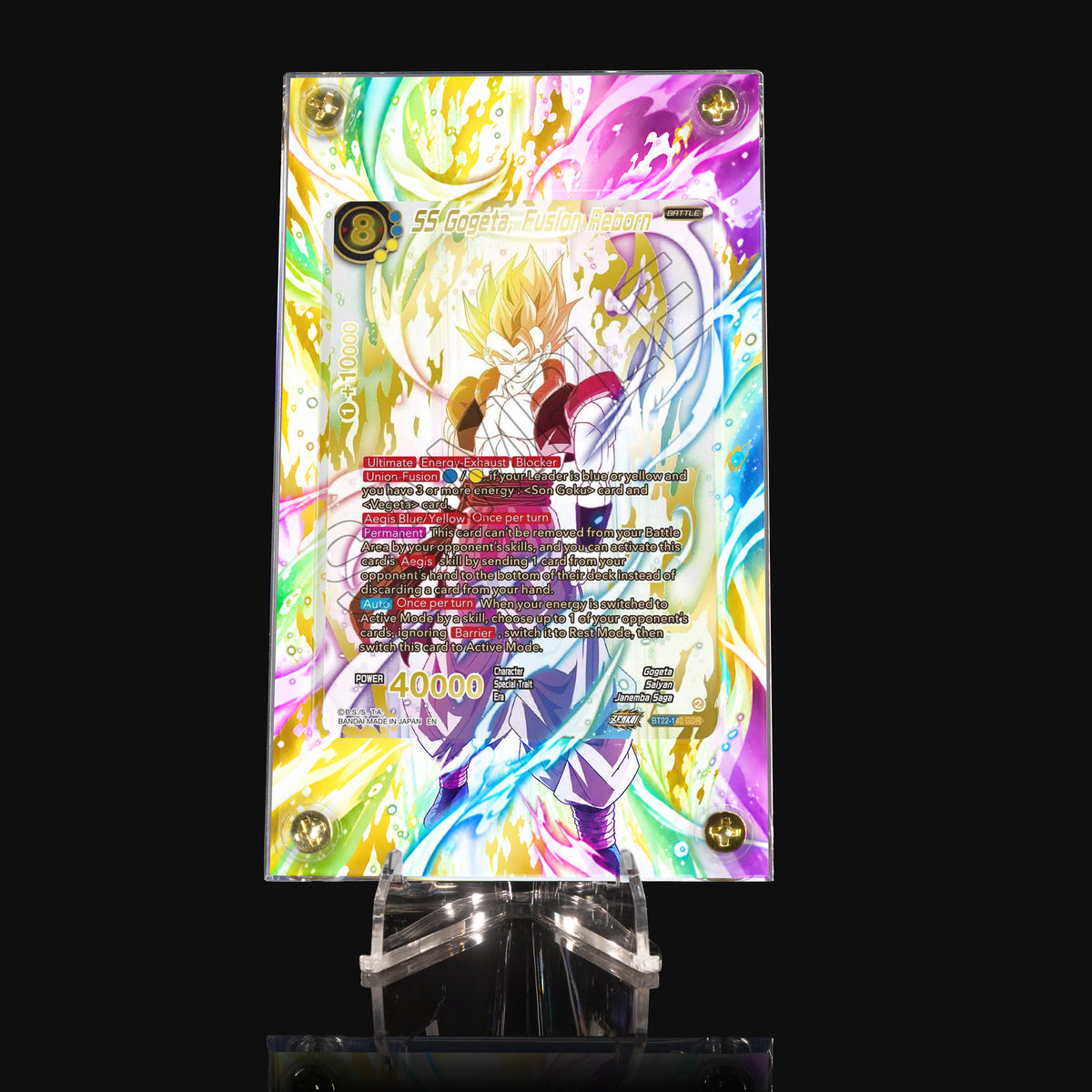 SS Gogeta Fusion Reborn BT22-140 GDR Extended Art Display