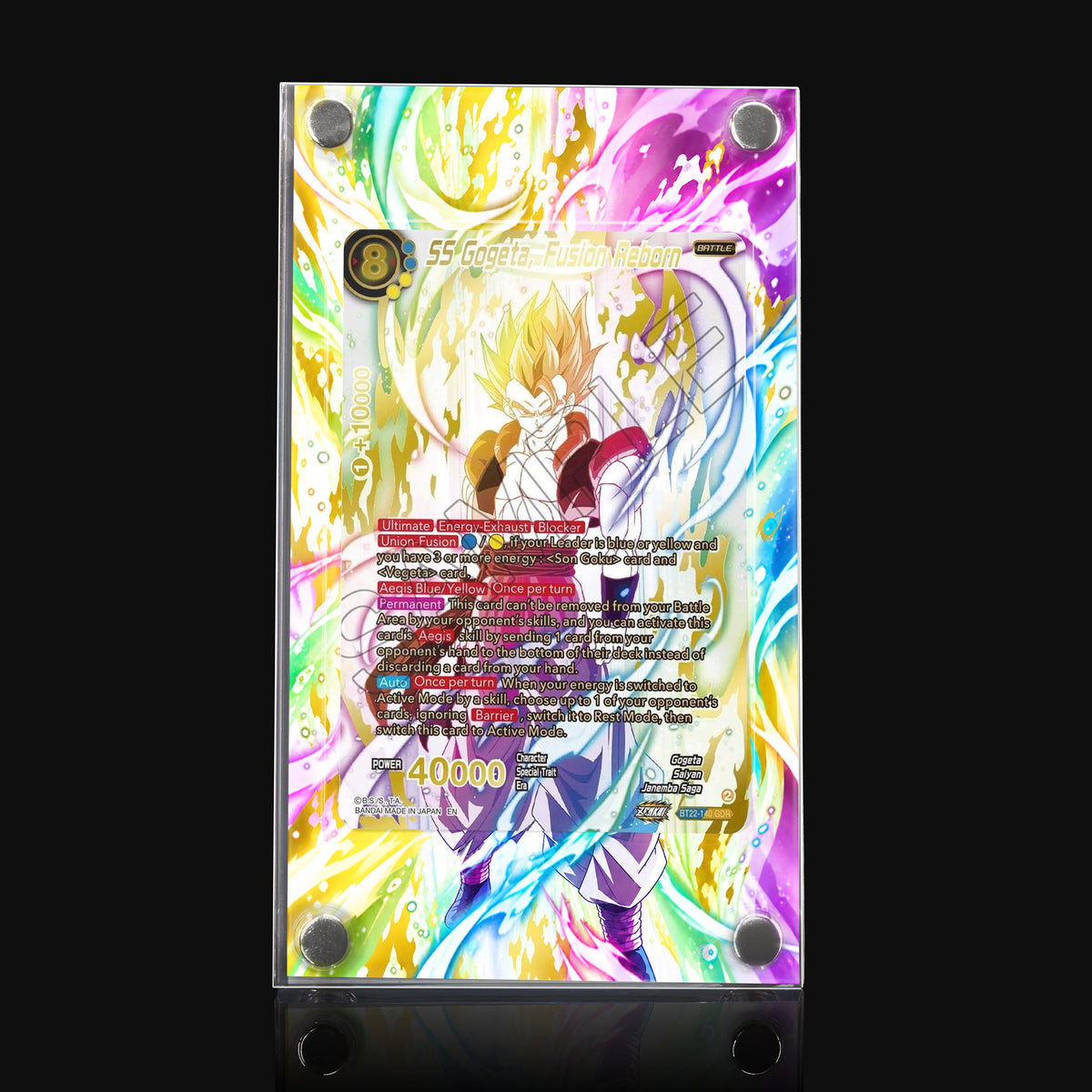 SS Gogeta Fusion Reborn BT22-140 GDR Extended Art Display
