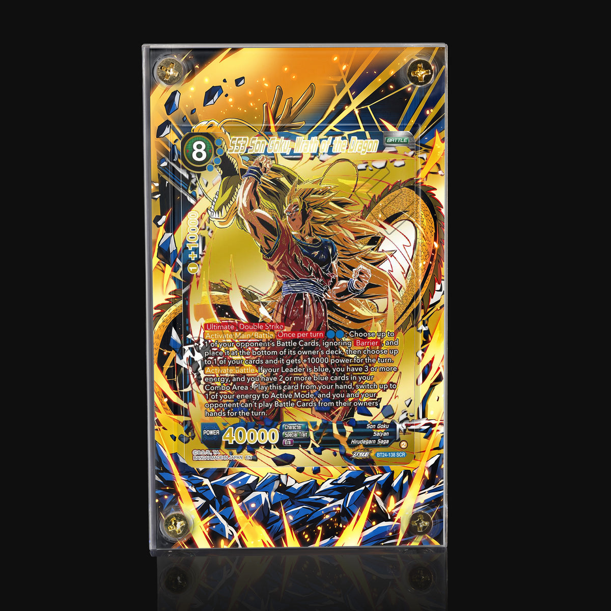 SS3 Son Goku Wrath of the Dragon BT24-138 SCR Extended Art Display