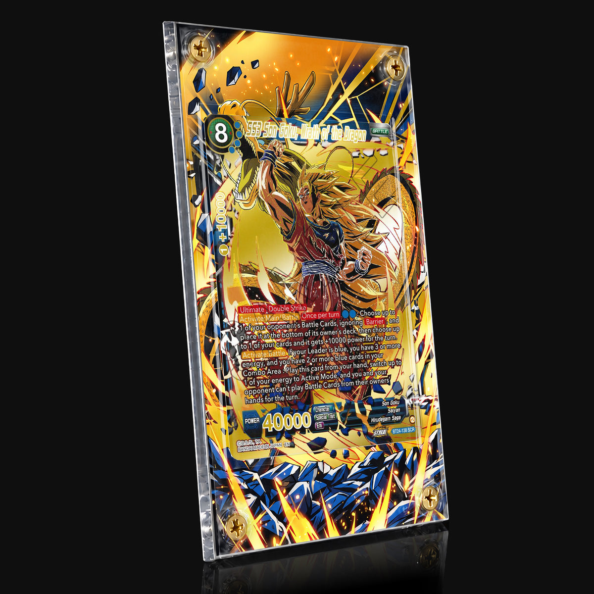 SS3 Son Goku Wrath of the Dragon BT24-138 SCR Extended Art Display